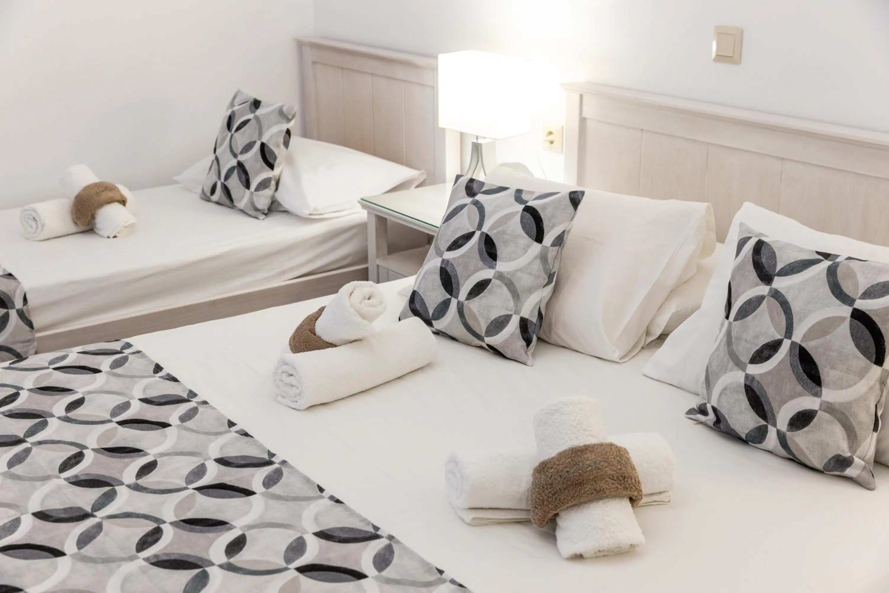 towels, Bed in Panos Luxury Studios