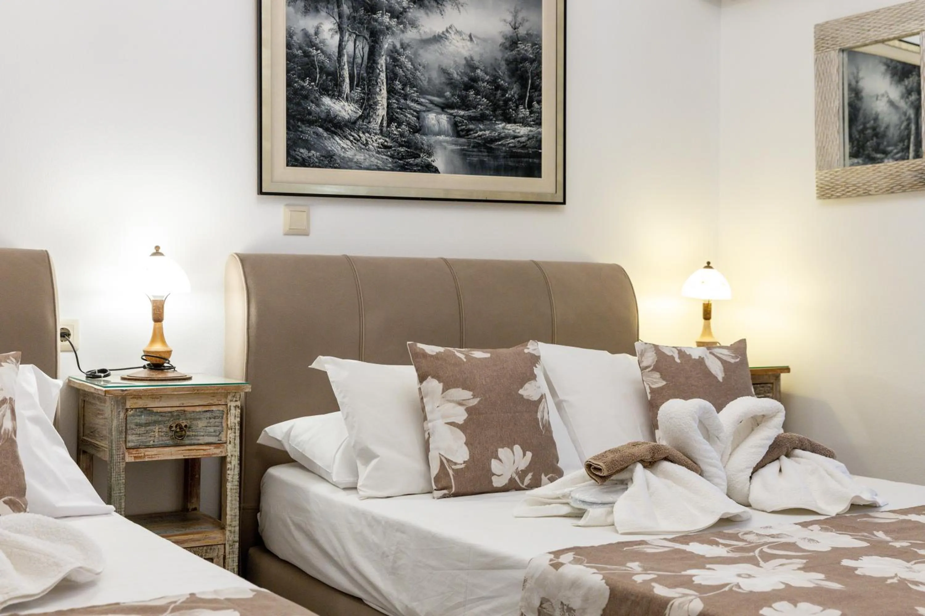 Bed in Panos Luxury Studios