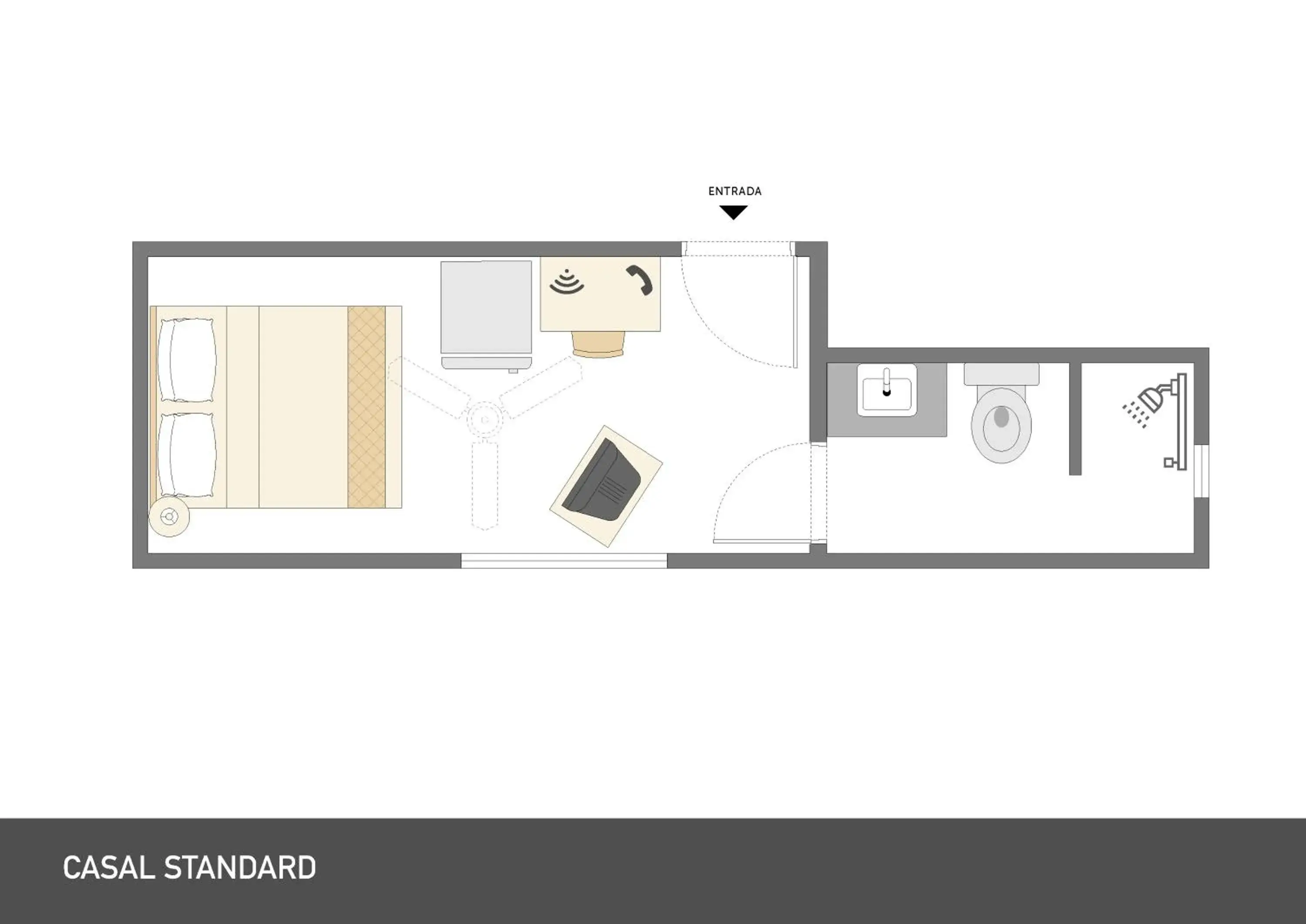 Quarto Casal Standard in Hotel Rojas All Suite Quarto Casal Standard in Hotel Rojas All Suite