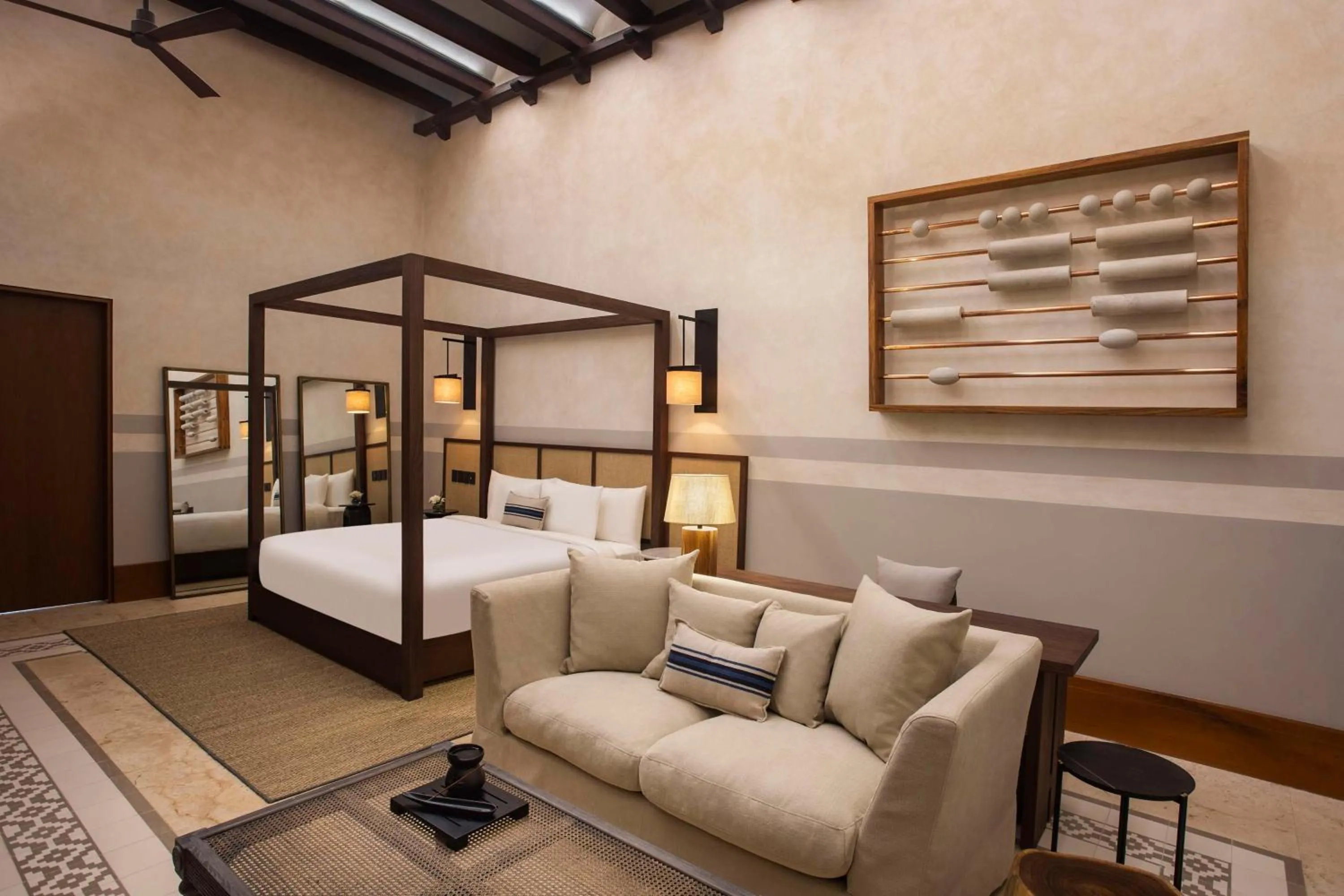 Dining area, Bed in Hacienda Xcanatun, Angsana Heritage Collection