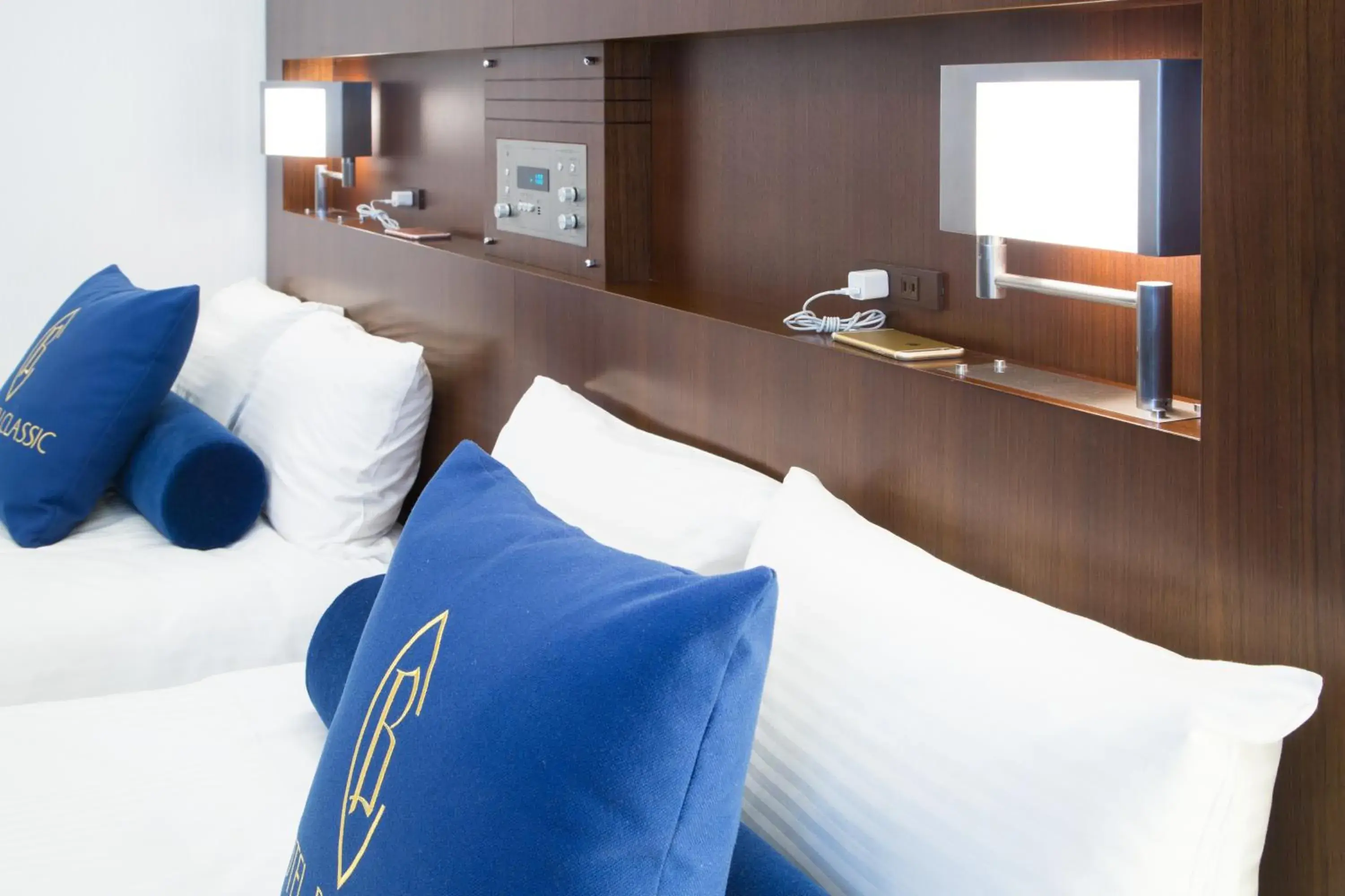 Decorative detail, Bed in Hotel Bellclassic Tokyo Decorative detail, Bed in Hotel Bellclassic Tokyo