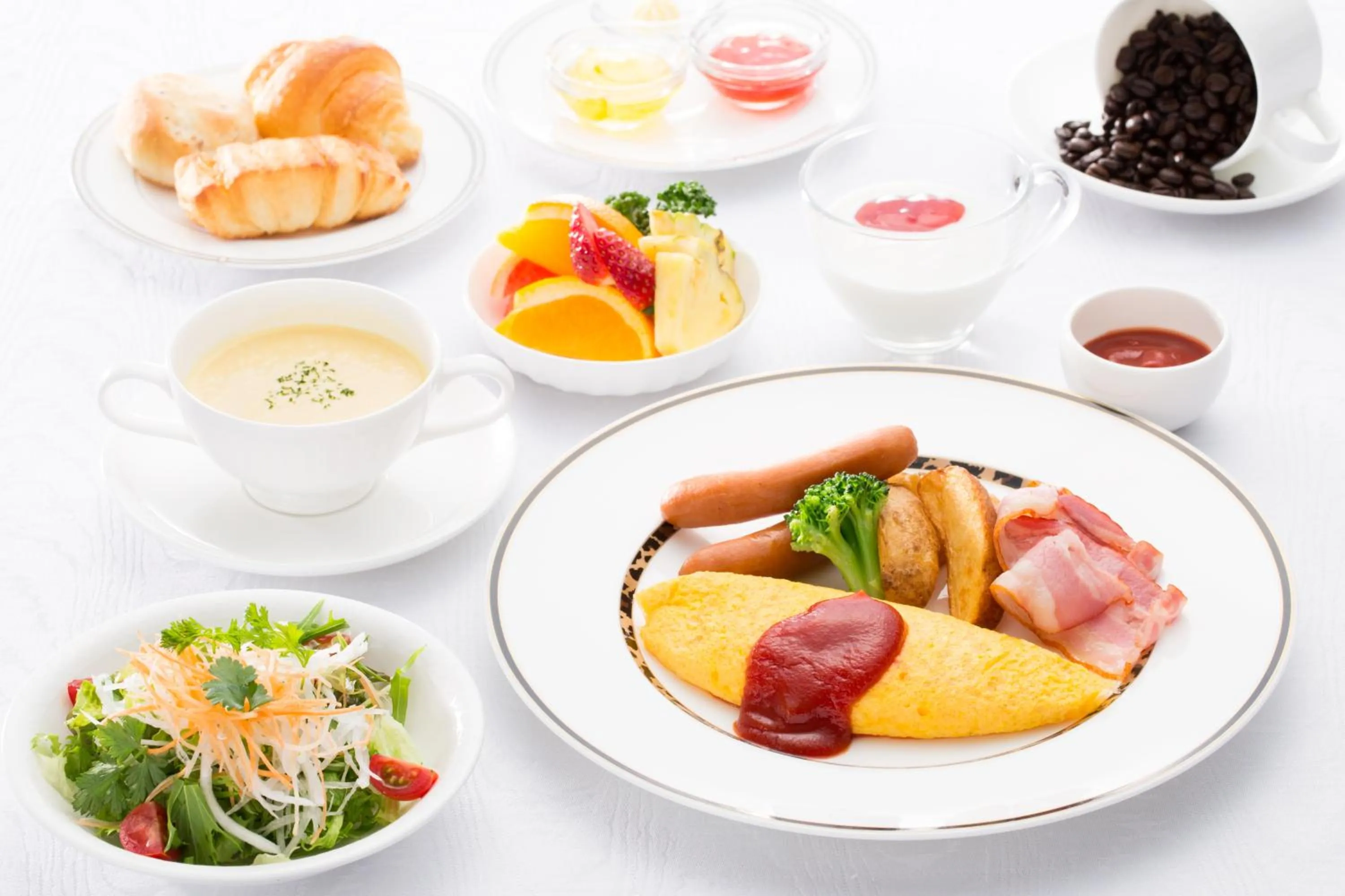American breakfast in Hotel Bellclassic Tokyo
