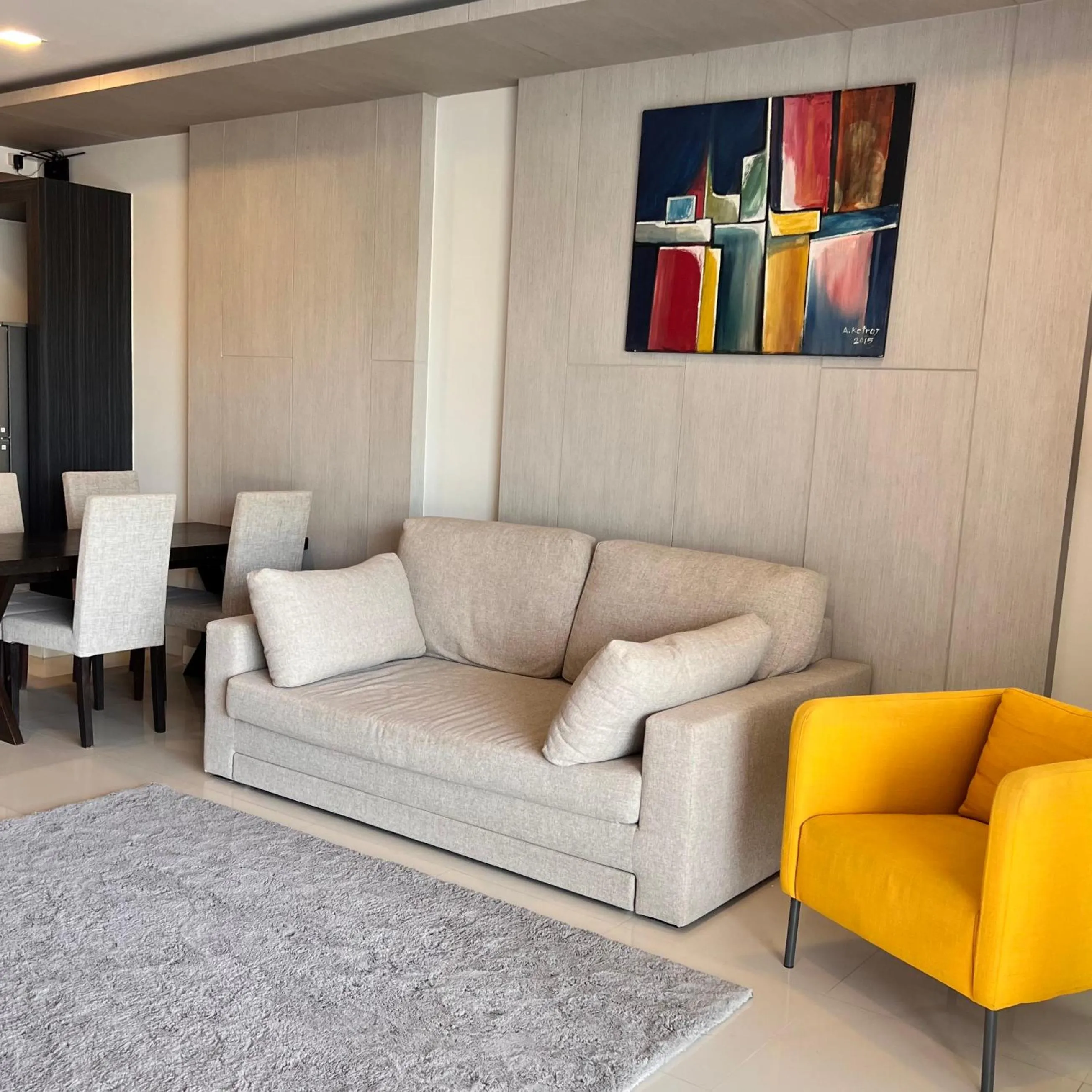 Seating area in Q Kata Residence