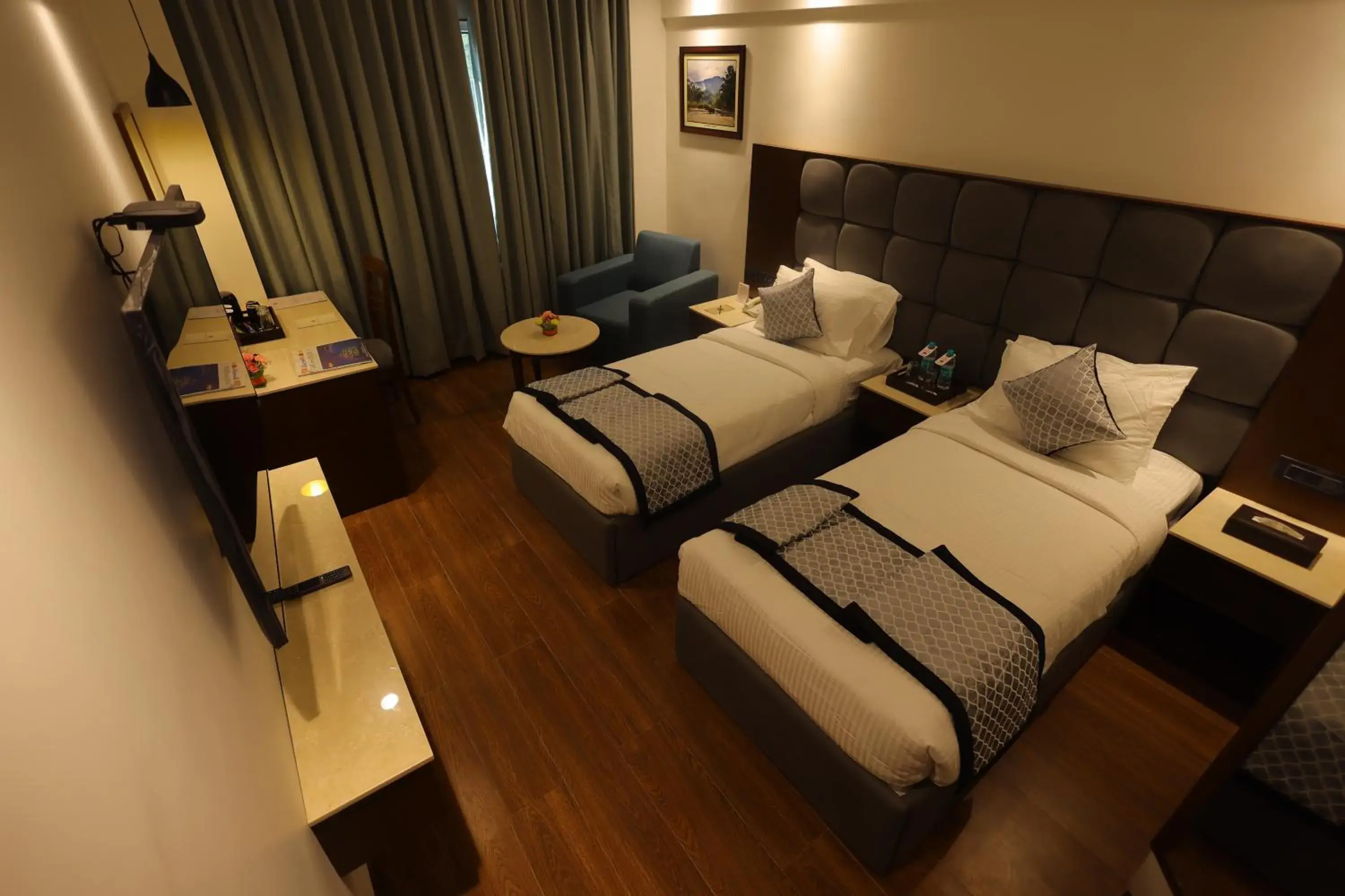 Pool view, Bed in Ramee Guestline Tirupati Pool view, Bed in Ramee Guestline Tirupati