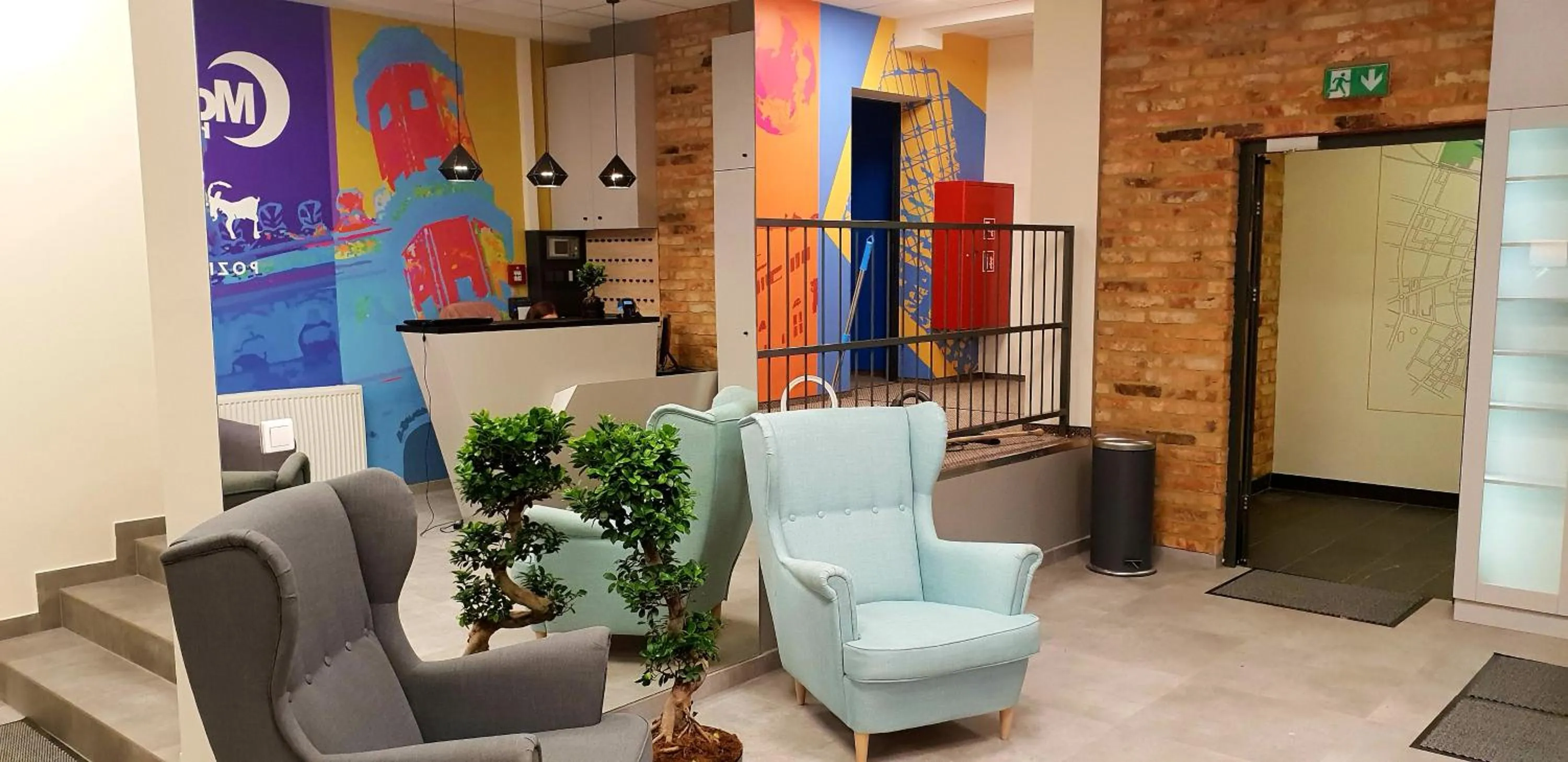 Living room in Moon Hostel Poznań