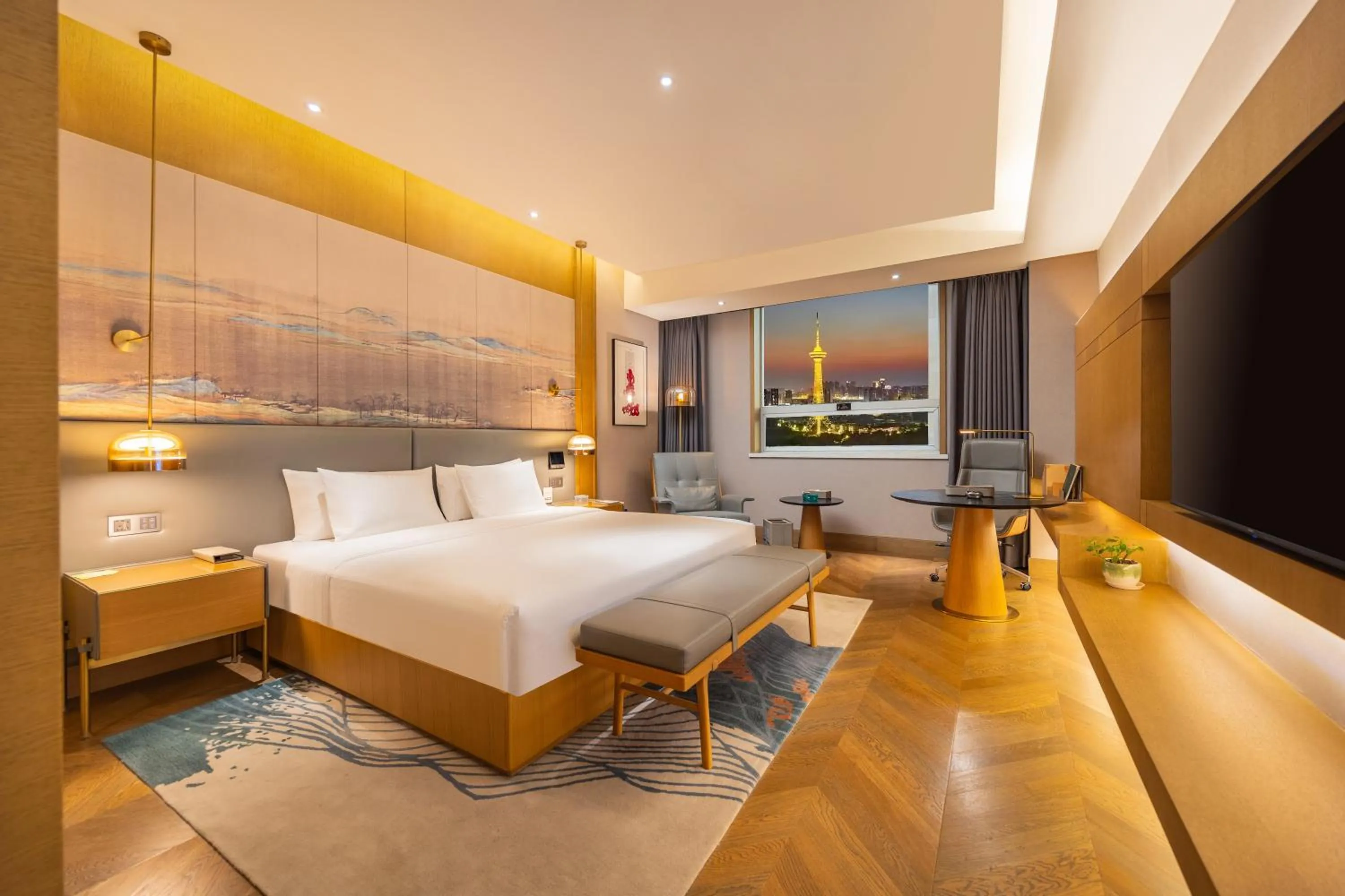 Bedroom, Bed in Deyang Hamring Hotel