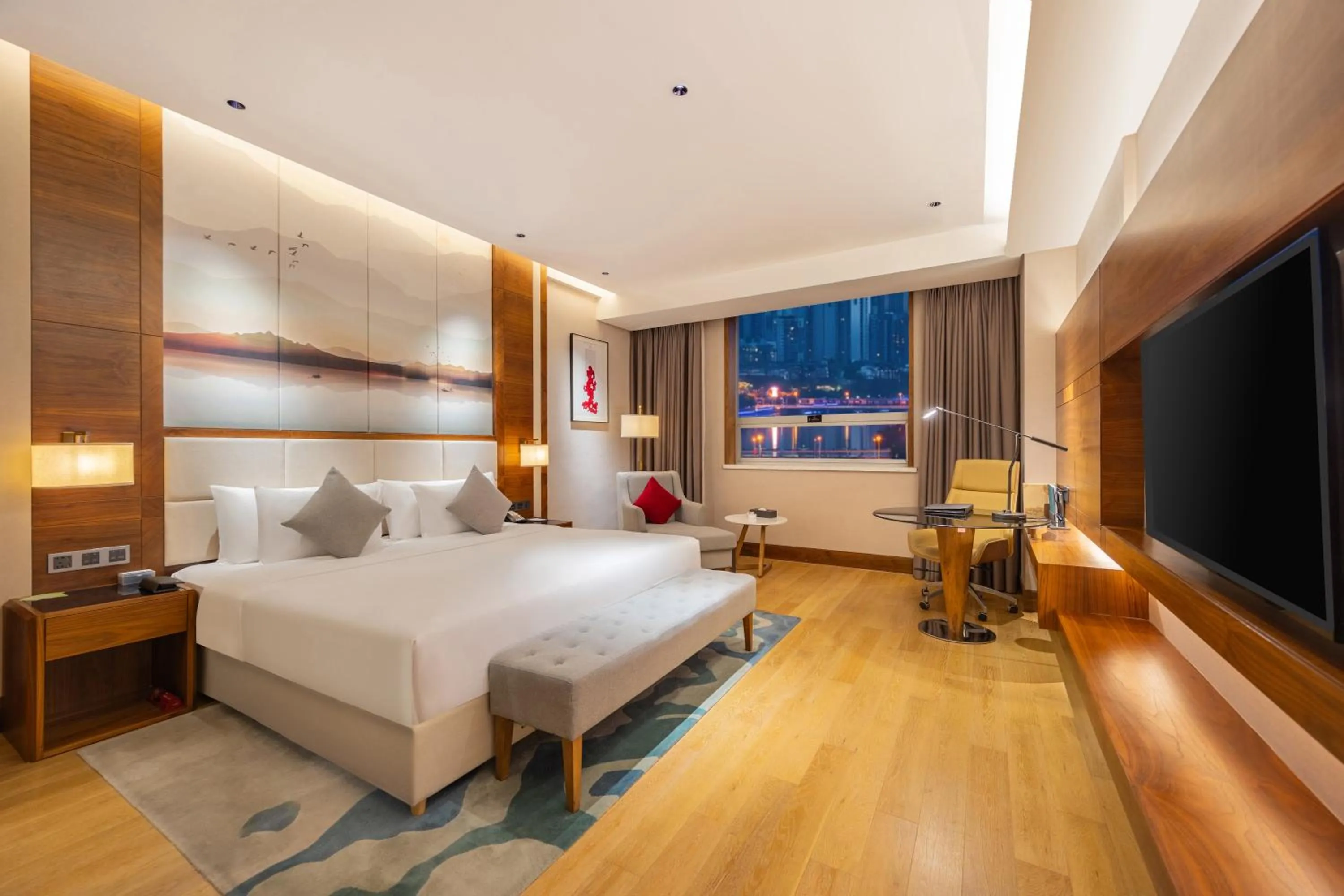 Photo of the whole room, Bed in Deyang Hamring Hotel