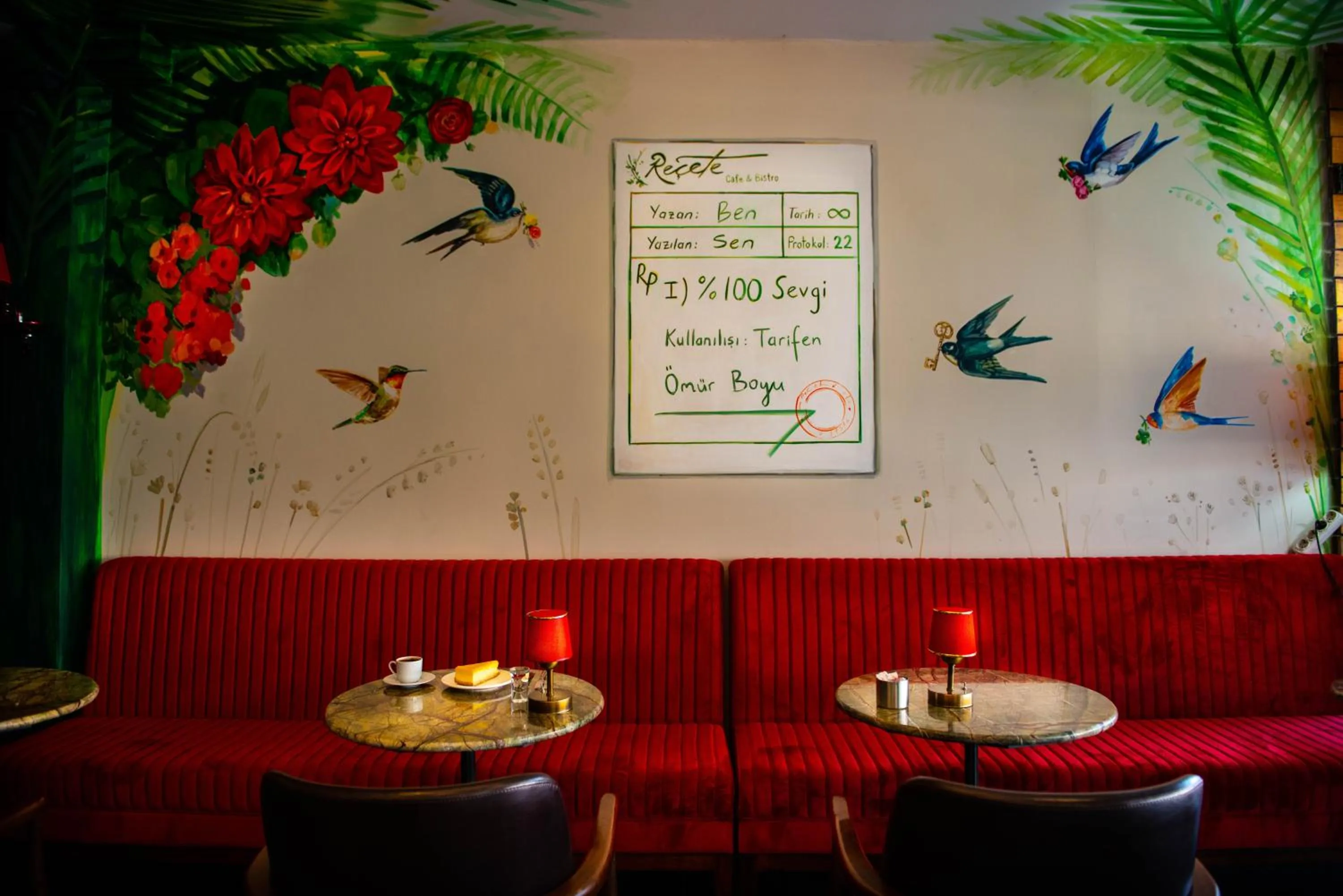 Seating area in Hotel Simsek