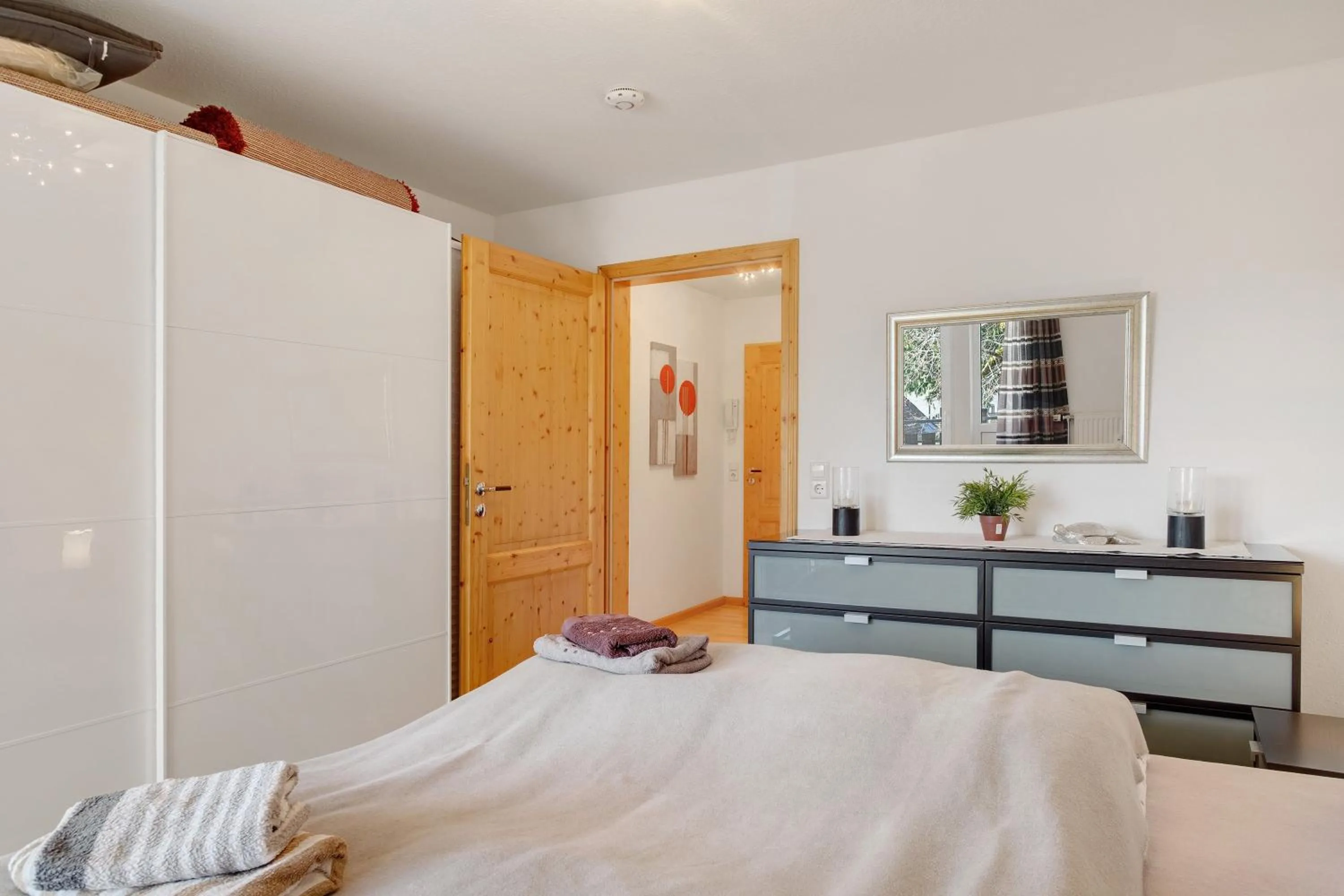Living room, Bed in Ferienwohnung Christa