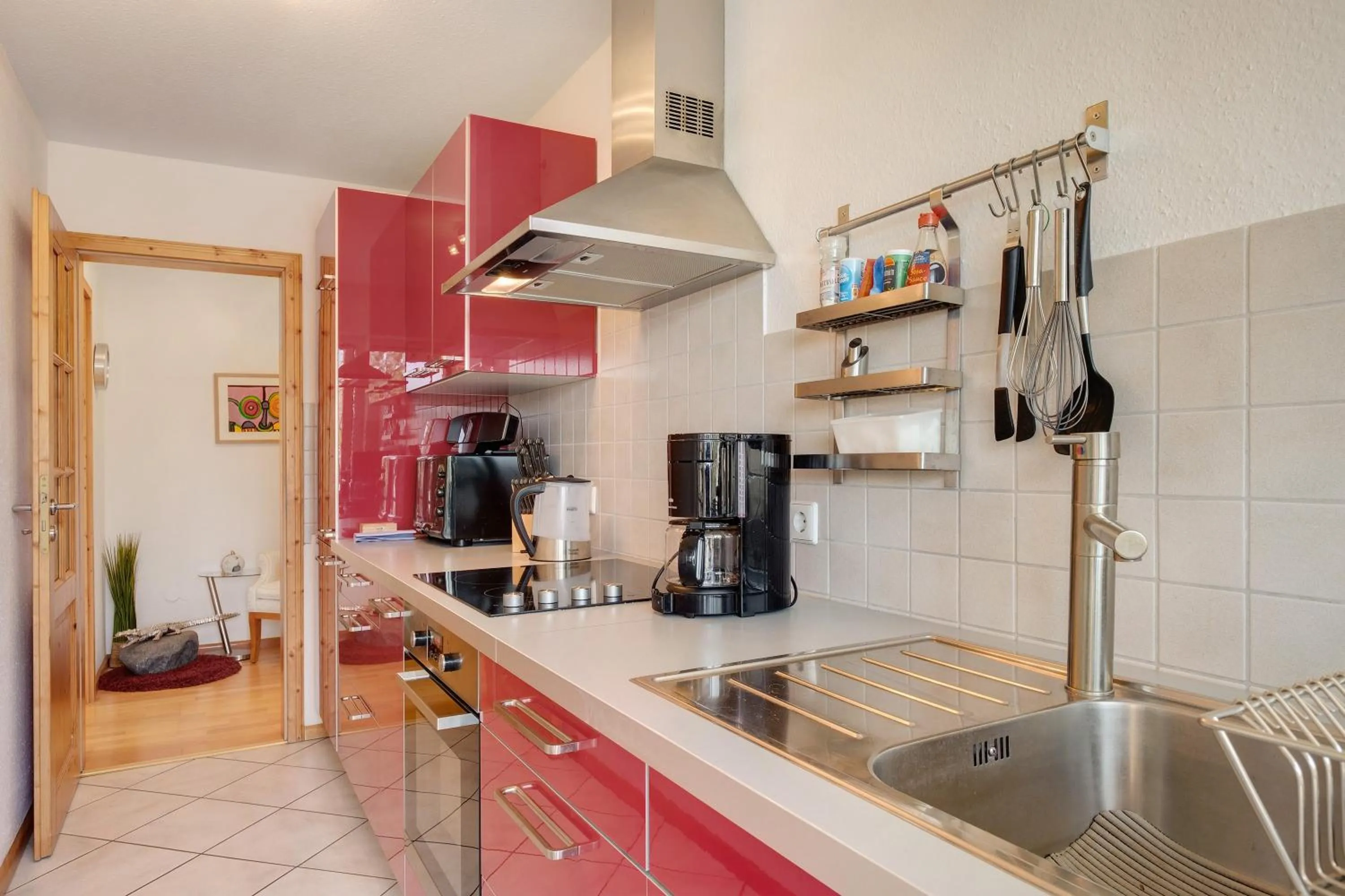 Kitchen or kitchenette in Ferienwohnung Christa