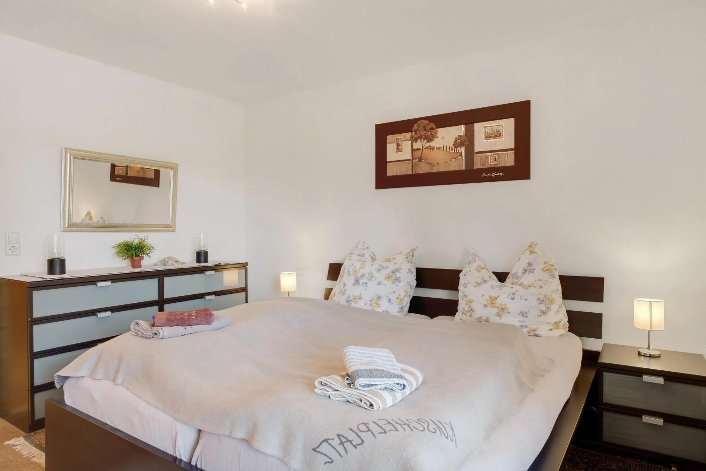 Living room, Bed in Ferienwohnung Christa