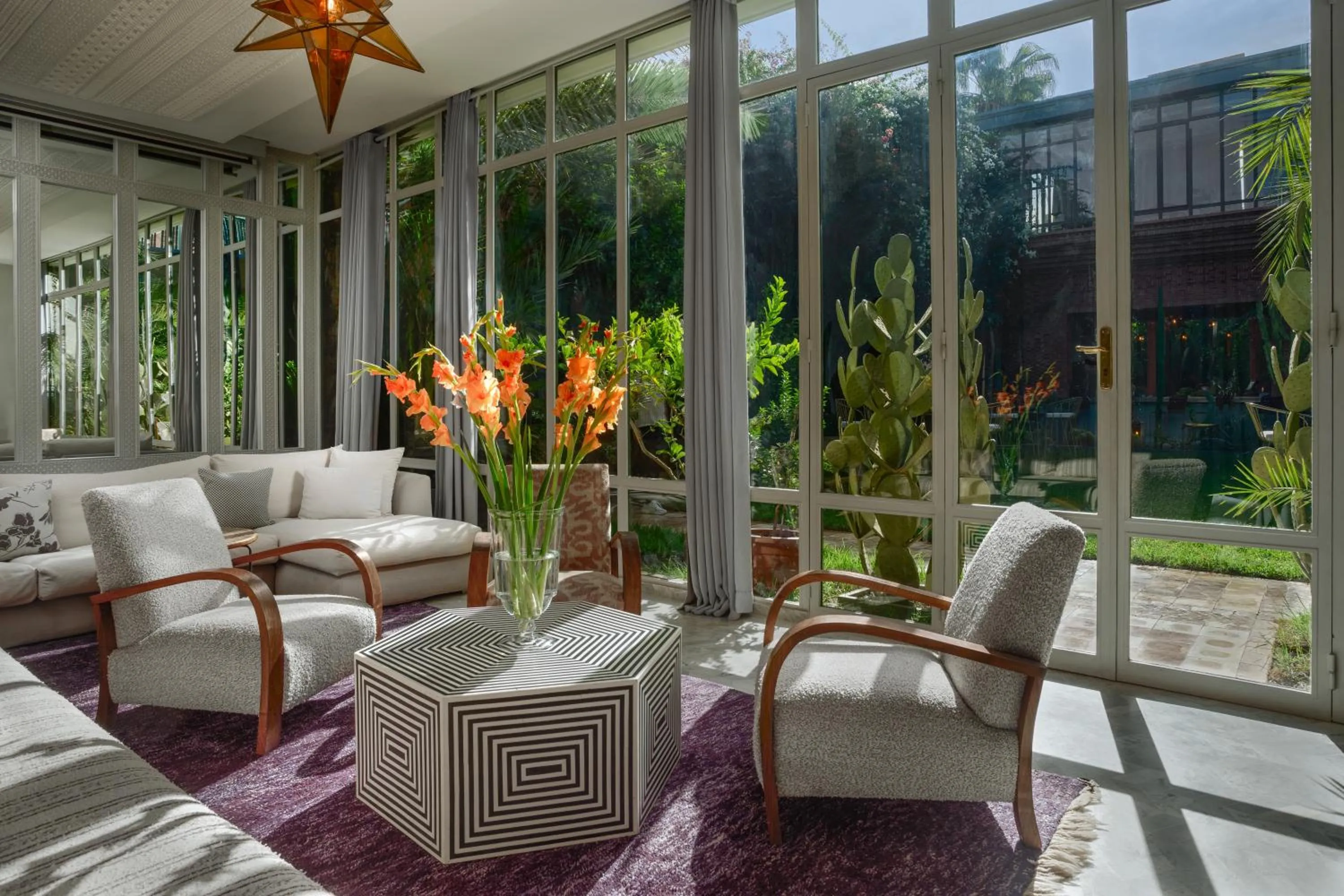 Lounge or bar in Dar Rhizlane, Palais Table d'hôtes & SPA