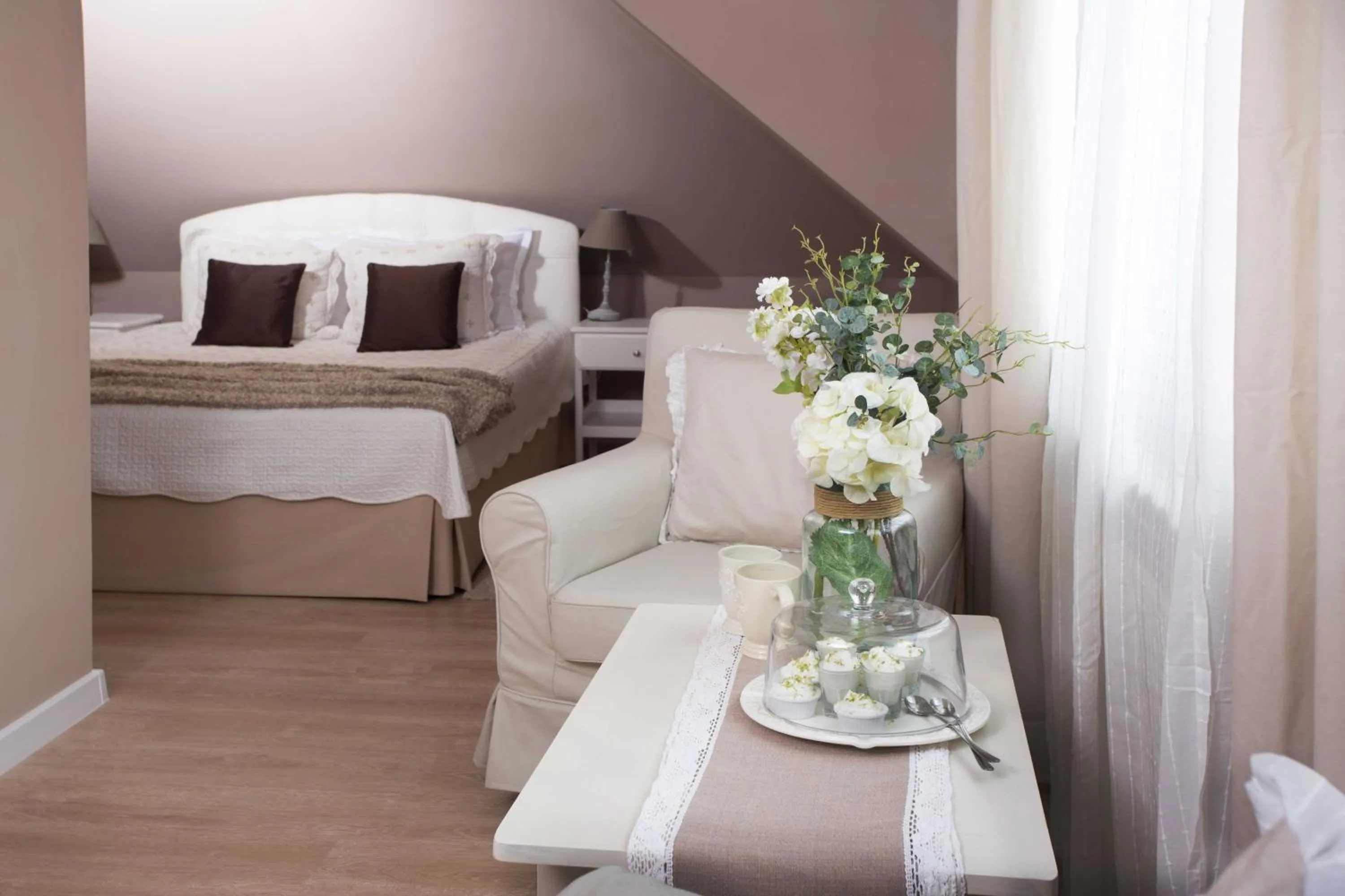 Bed in Family hotel The Castle