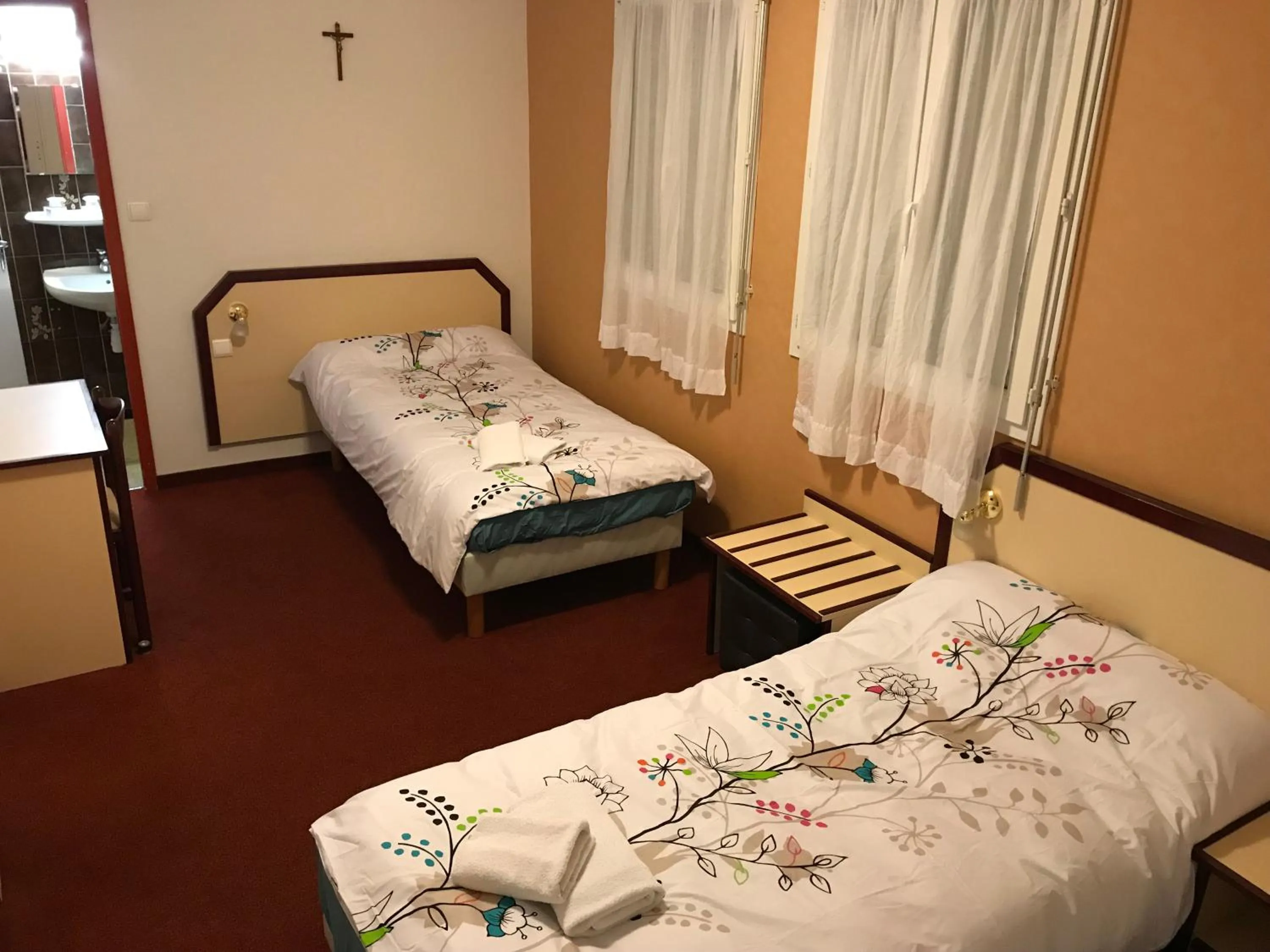 Bed in Hôtel Myosotis