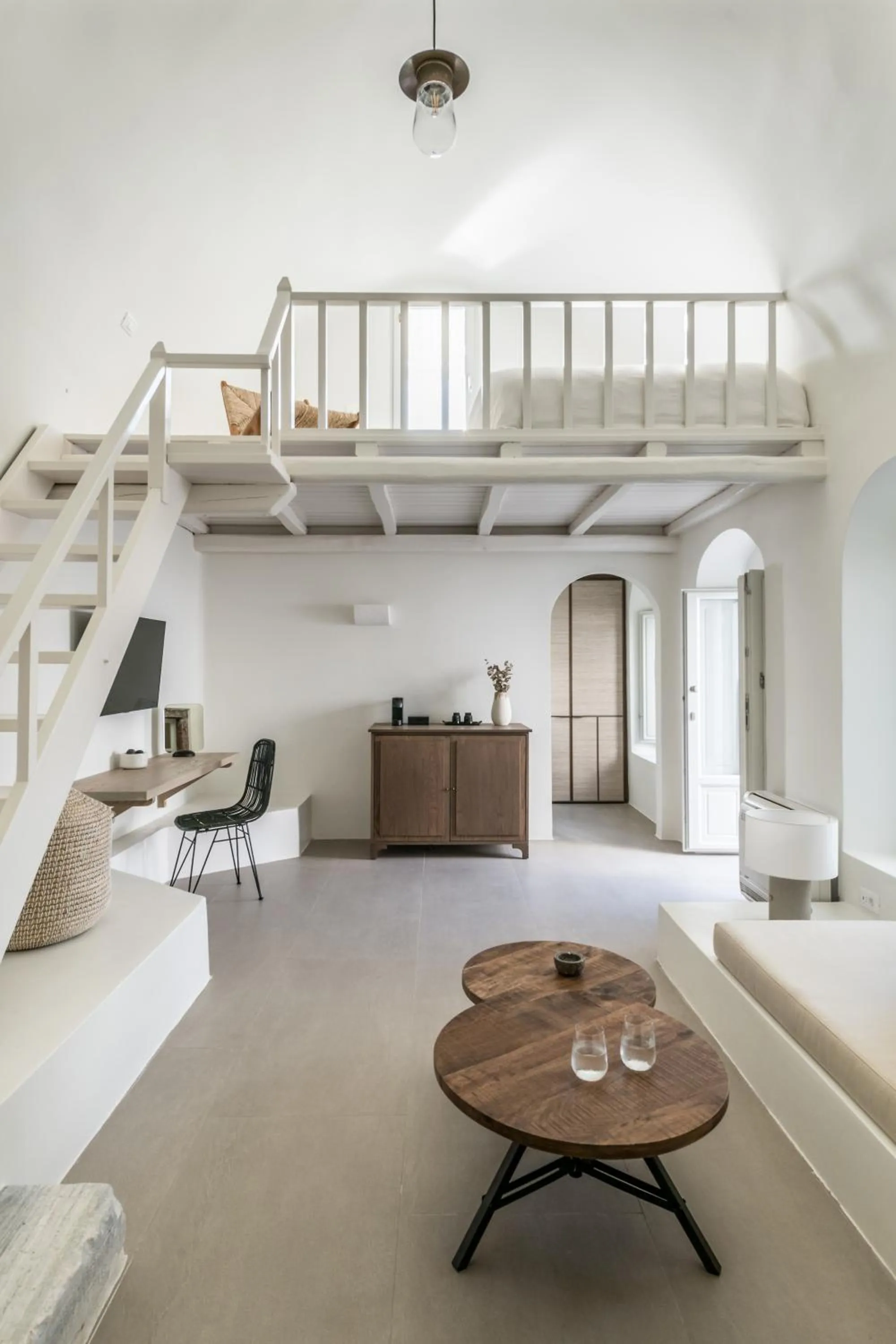 Living room in Enigma Suites