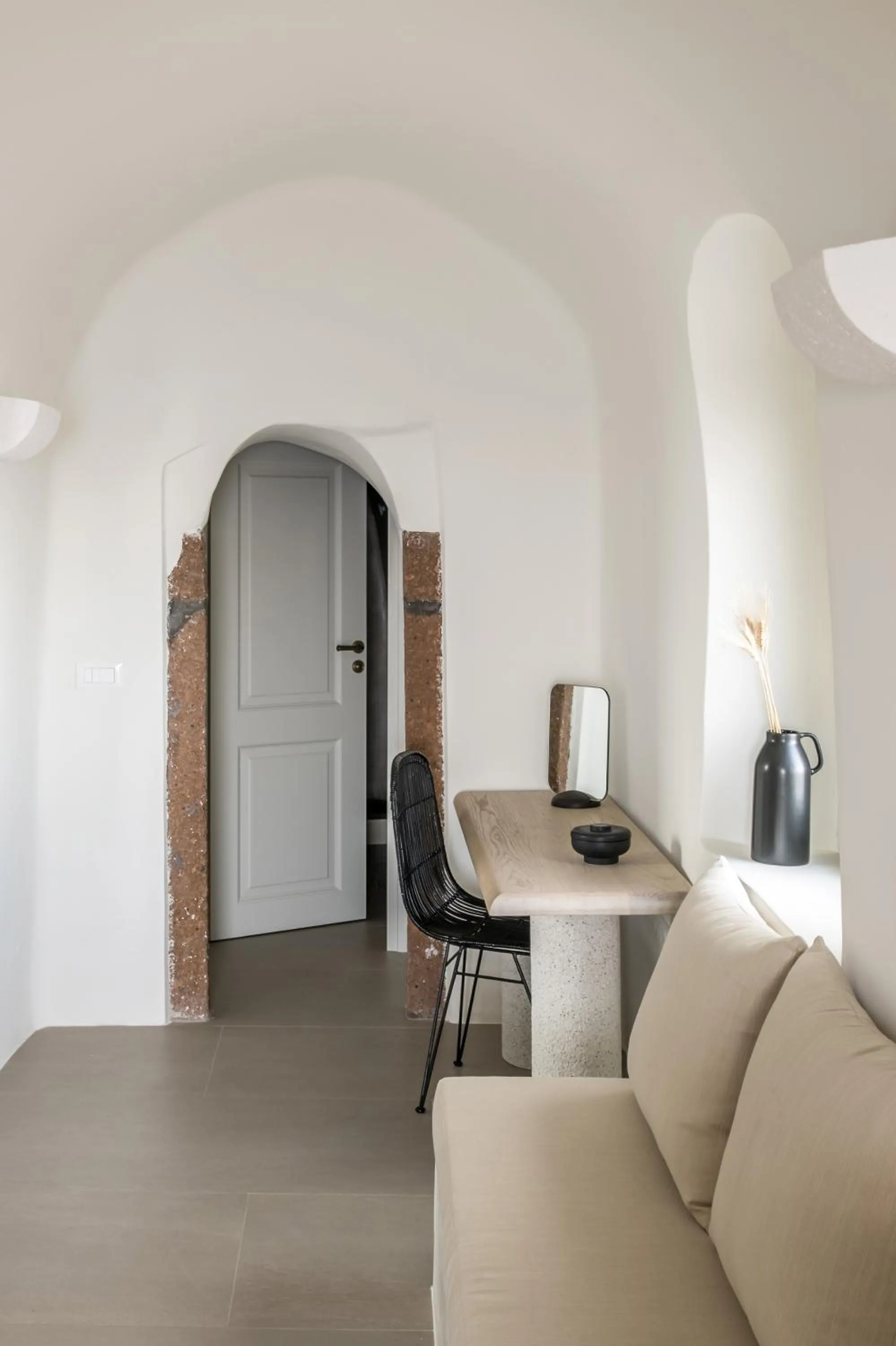 Seating area in Enigma Suites