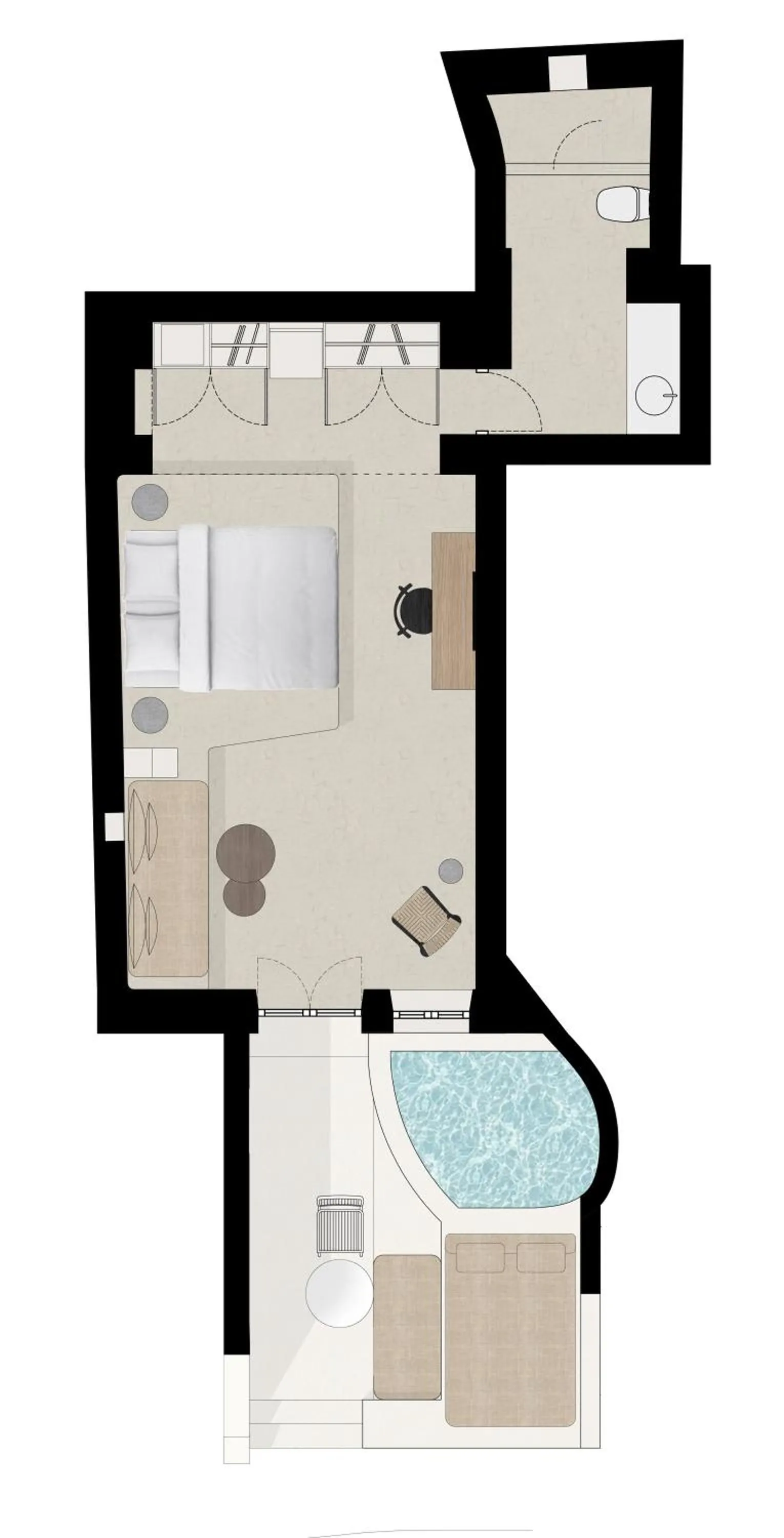 Floor plan in Enigma Suites