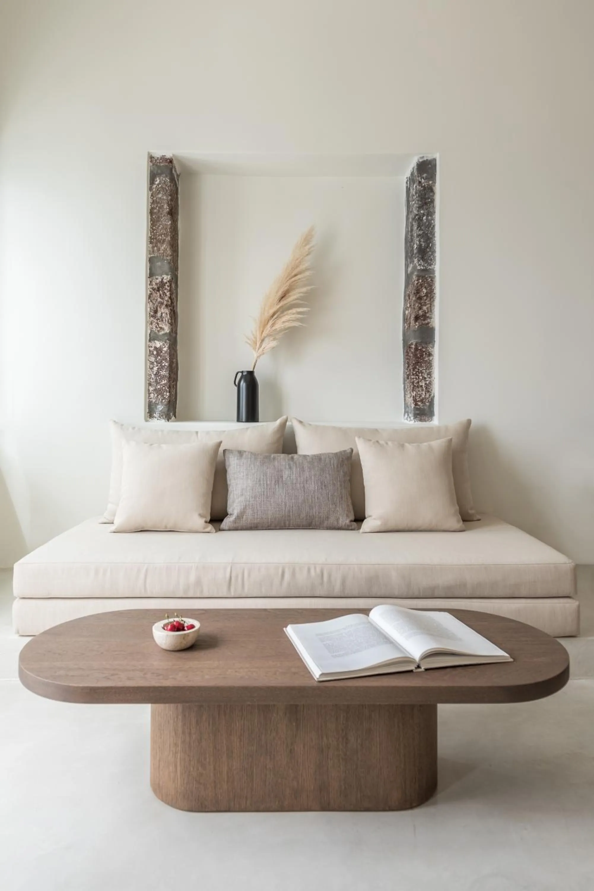 Seating area in Enigma Suites