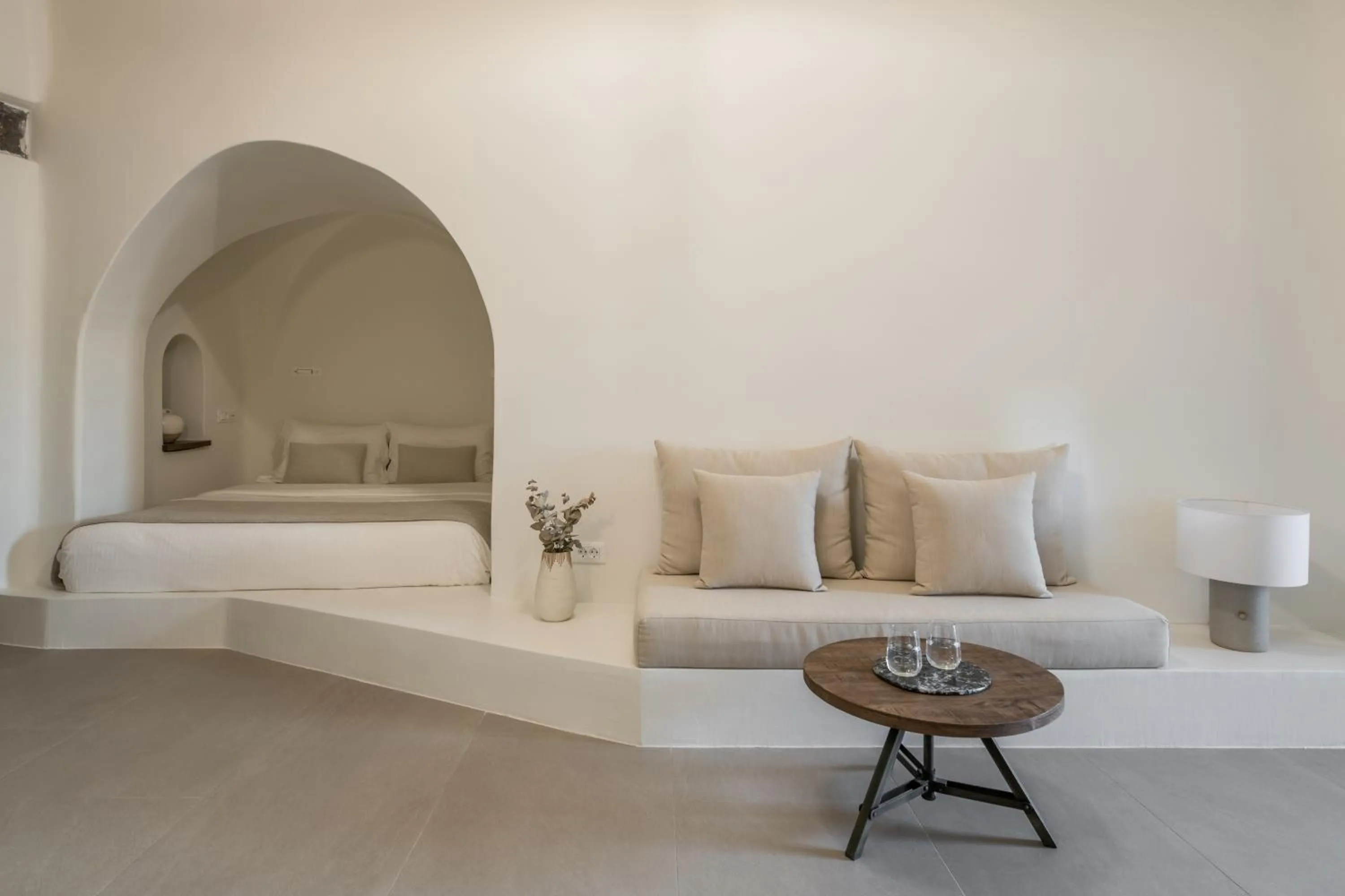 Living room, Bed in Enigma Suites