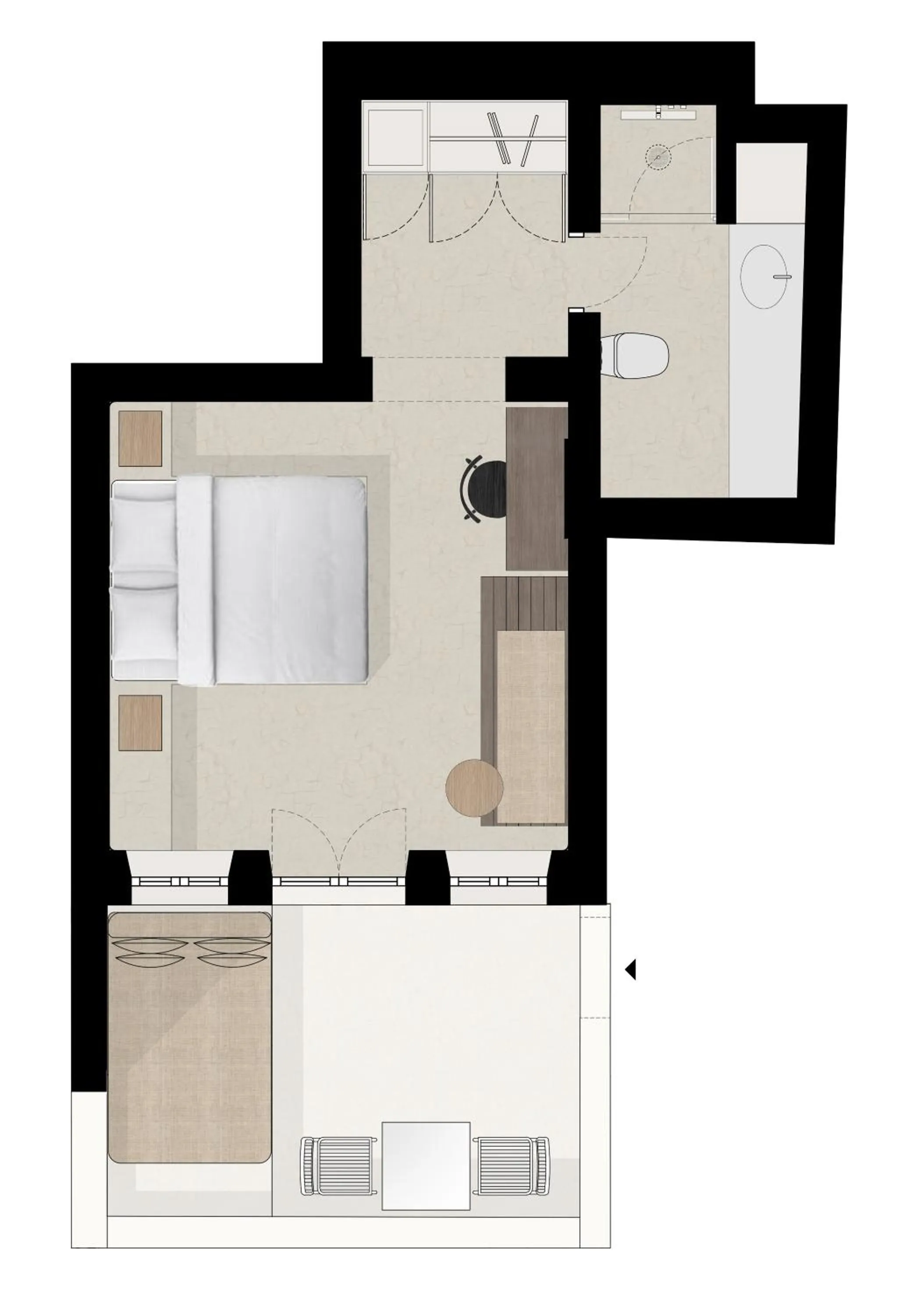 Floor plan in Enigma Suites