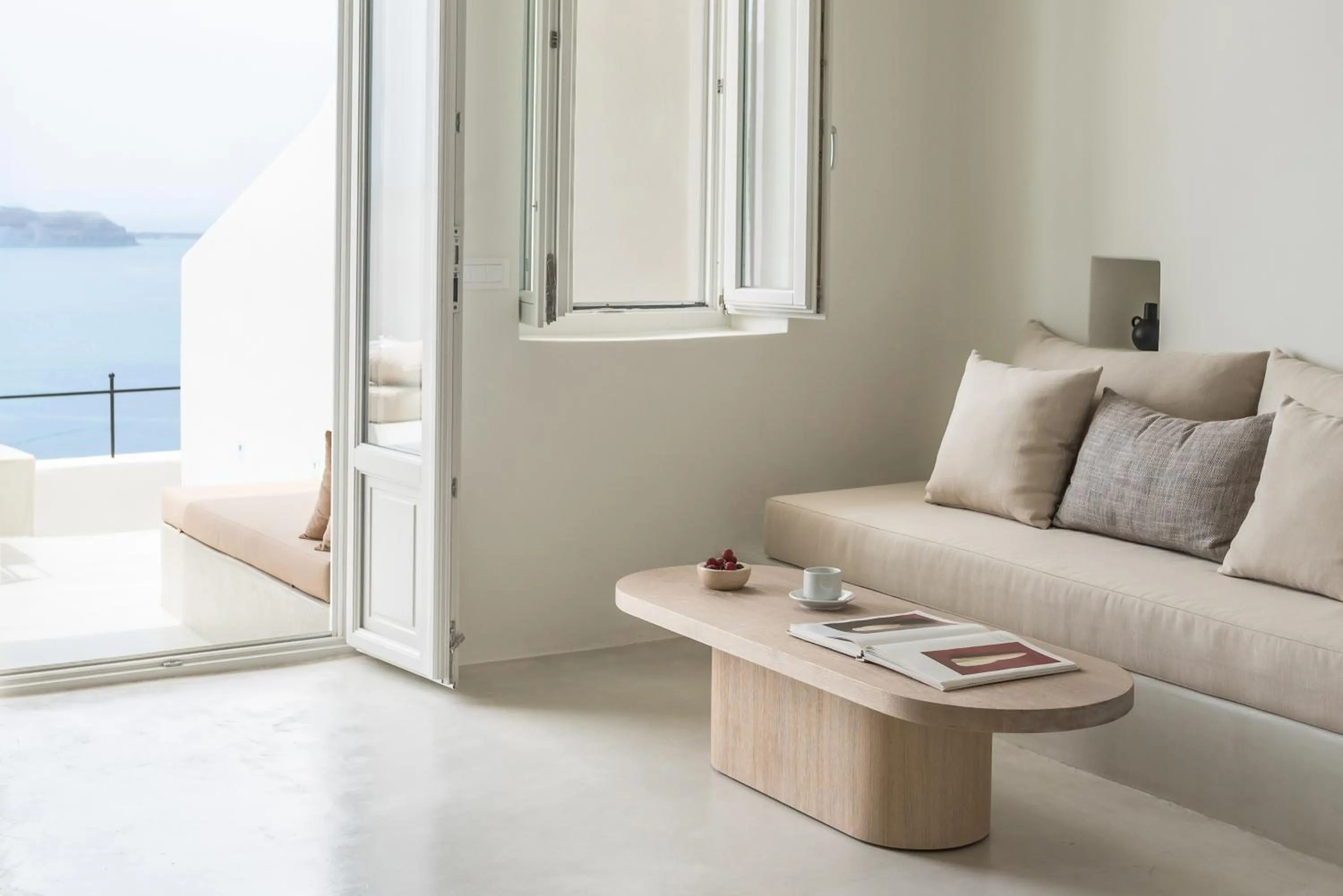 Living room in Enigma Suites