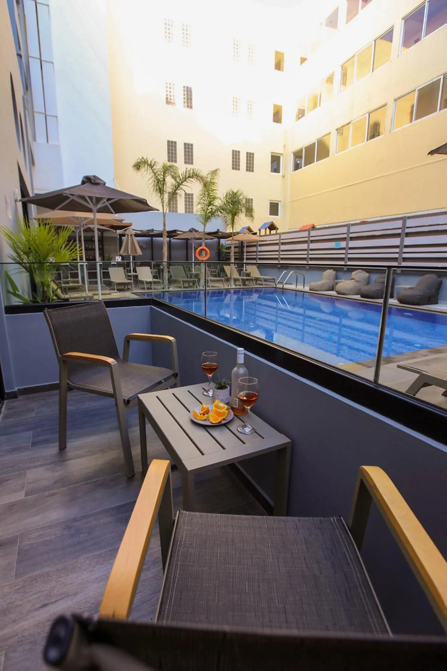 Pool view in Medusa Apartments