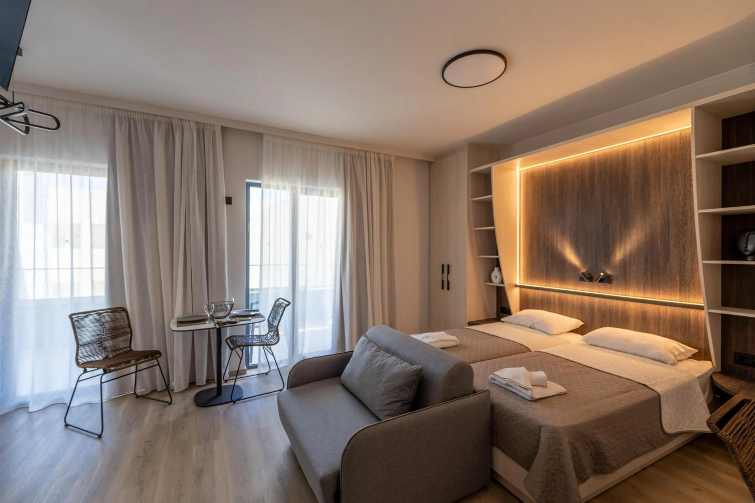 Bedroom, Bed in Medusa Apartments