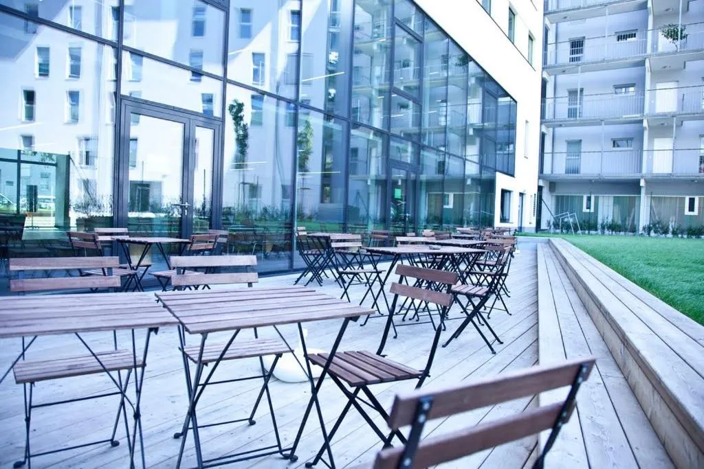 Patio in Jugendgästehaus Brigittenau &Brigittenau Youth Palace