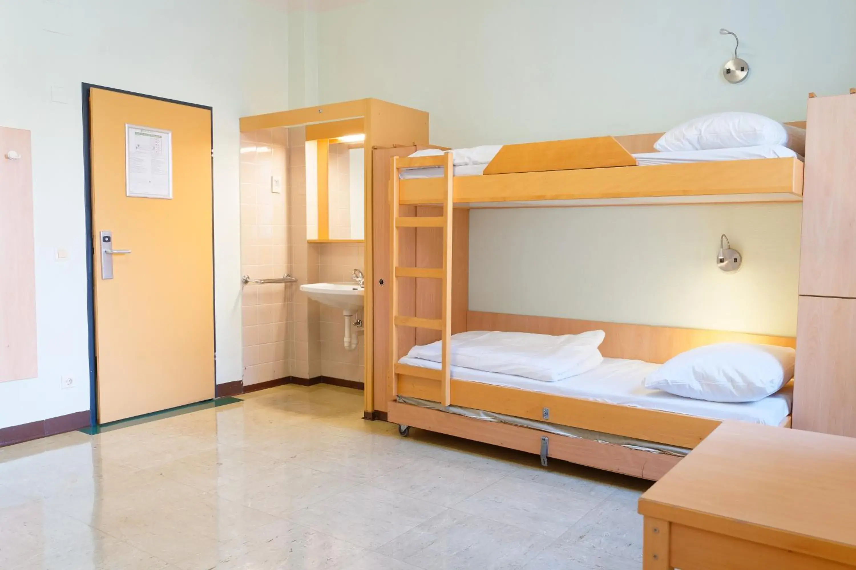 Bed in 4-Bed Male Dormitory Room in Jugendgästehaus Brigittenau &Brigittenau Youth Palace Bed in 4-Bed Male Dormitory Room in Jugendgästehaus Brigittenau &Brigittenau Youth Palace