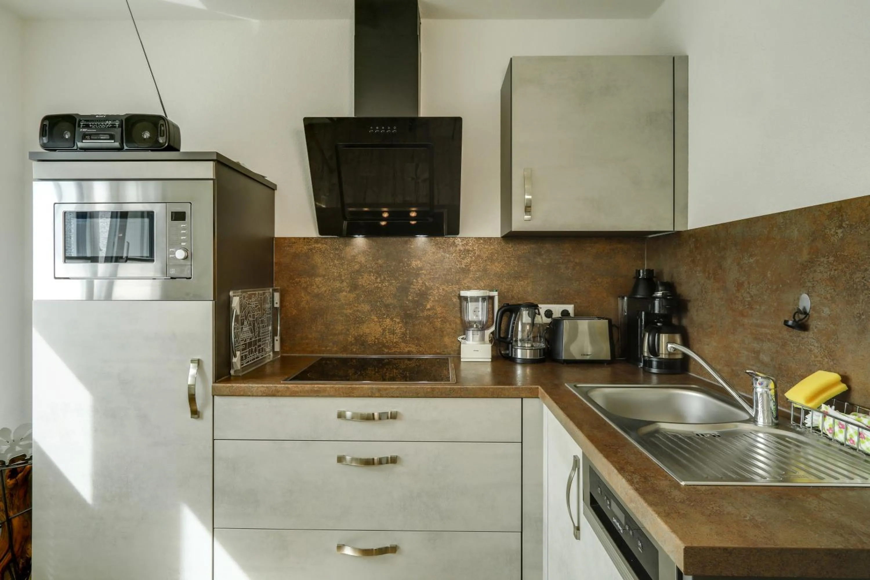 Kitchen or kitchenette in Ferienwohnung Eberle
