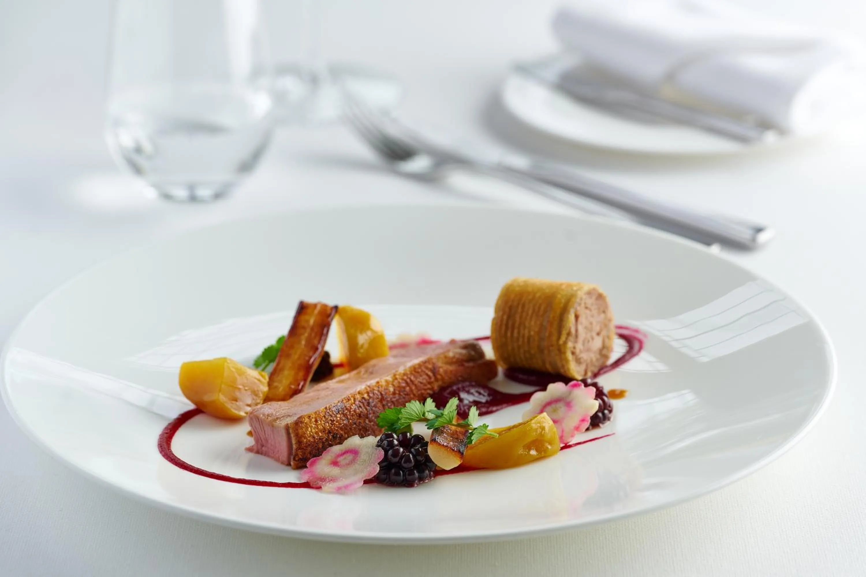 Food close-up in Fischers Baslow Hall - Chatsworth