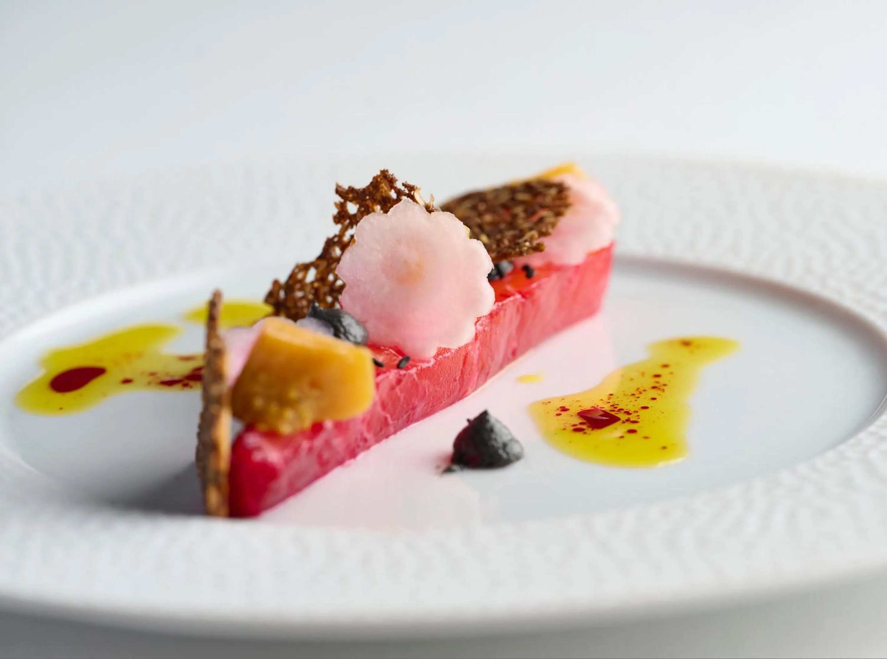 Food close-up in Fischers Baslow Hall - Chatsworth