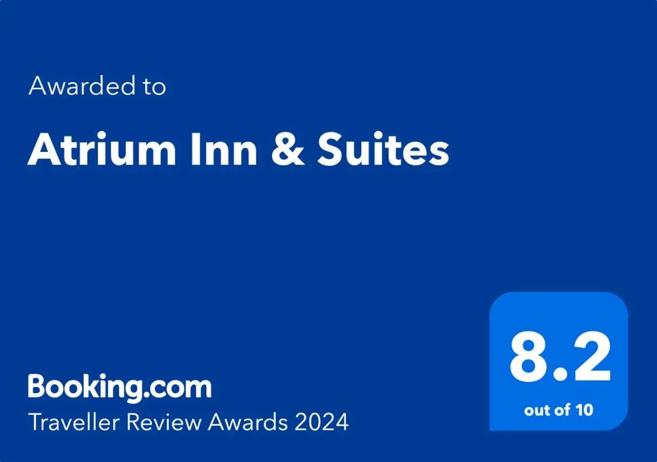 Certificate/Award, Logo/Certificate/Sign/Award in Atrium Inn