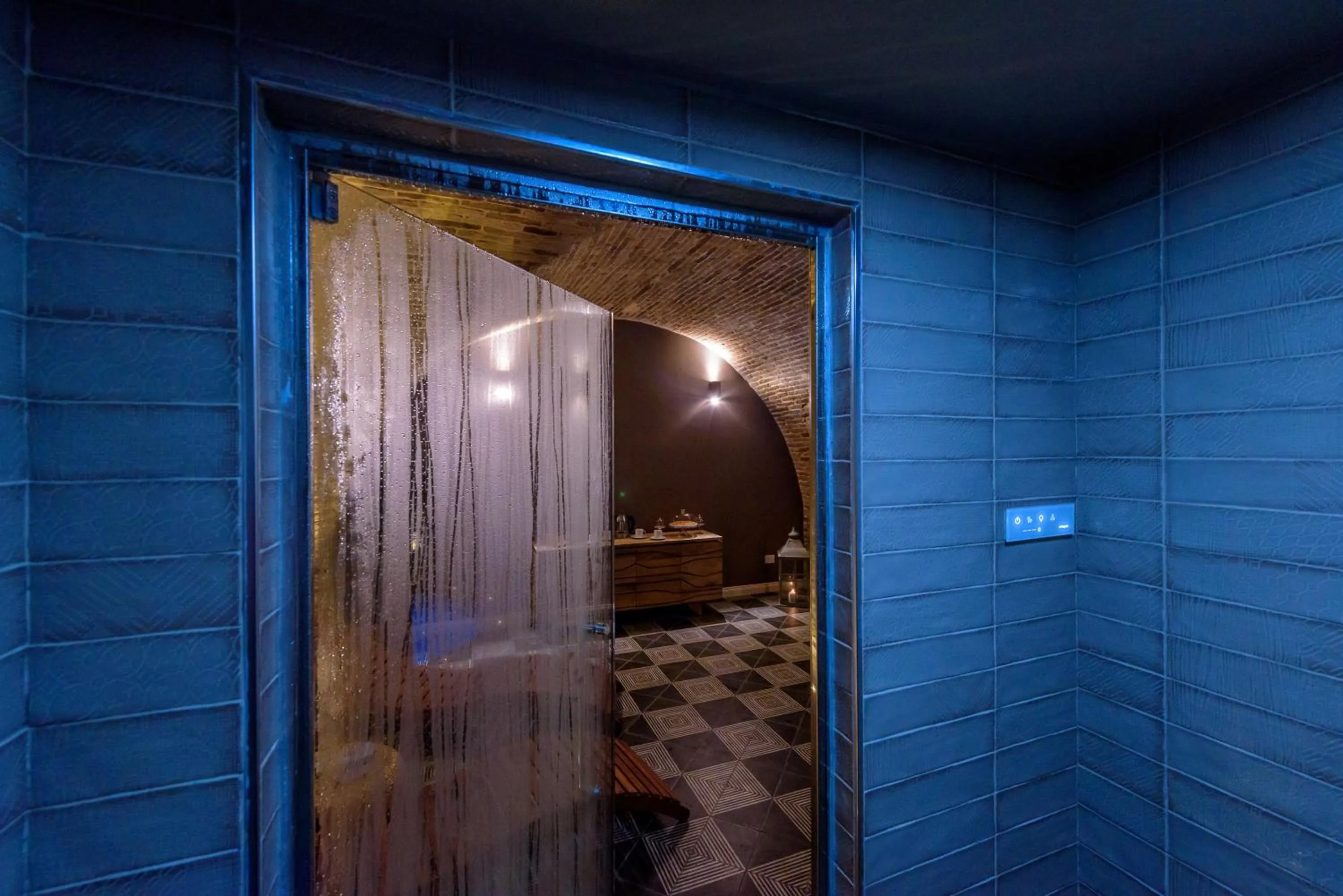 Steam room in Marie Claire Apartments & Spa