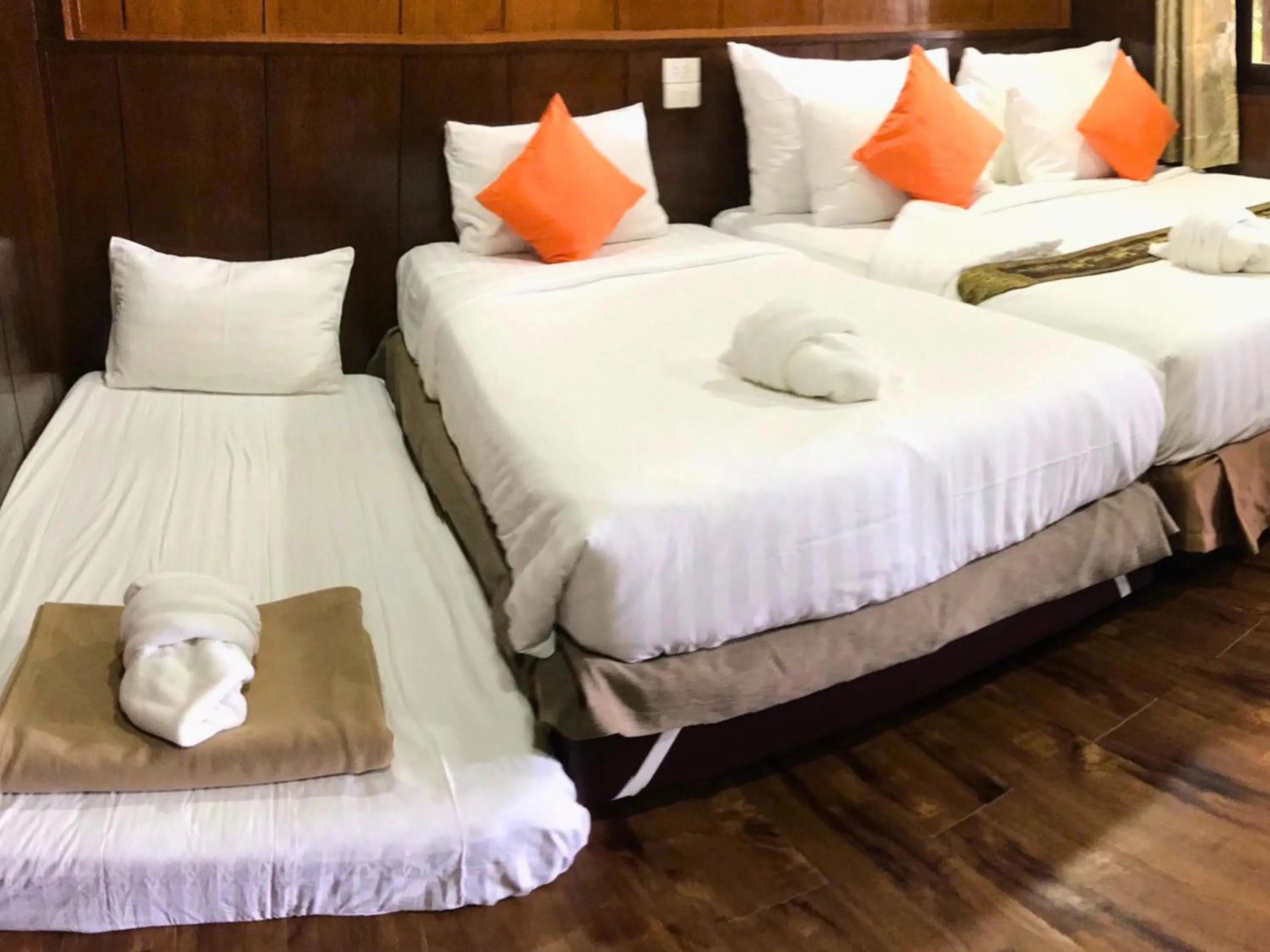 Bed in Chareena Hill Beach Resort