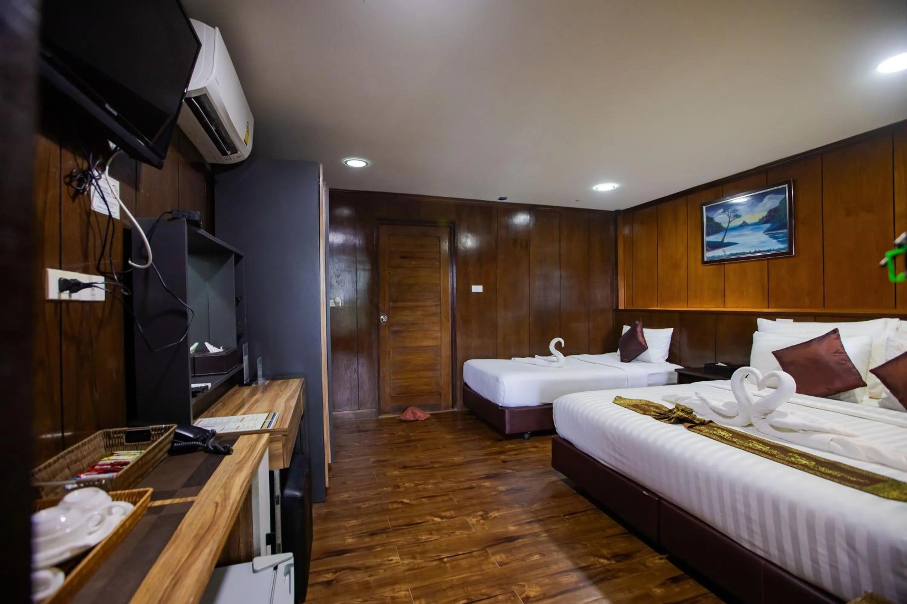 Bed in Chareena Hill Beach Resort