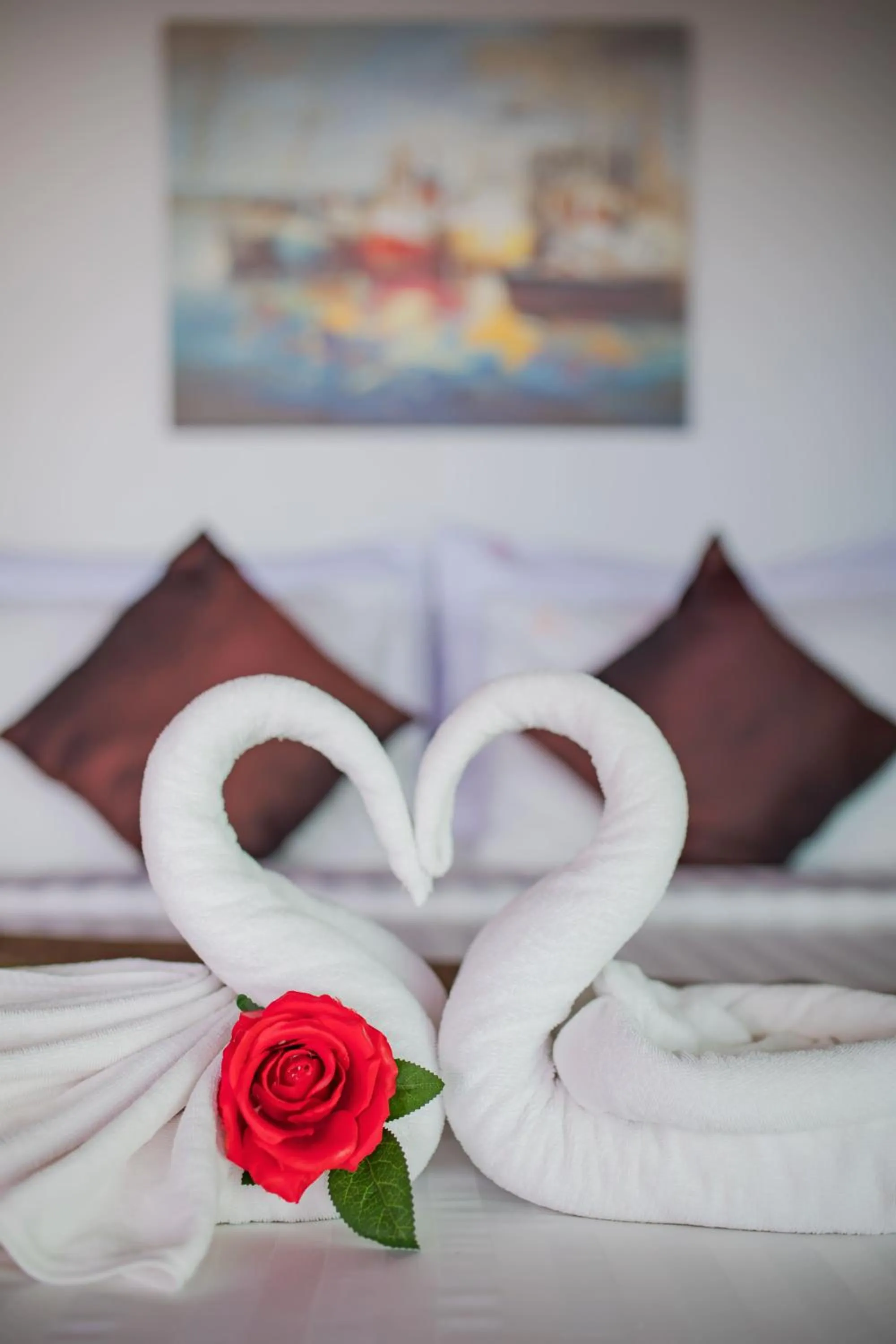 Bed in Chareena Hill Beach Resort