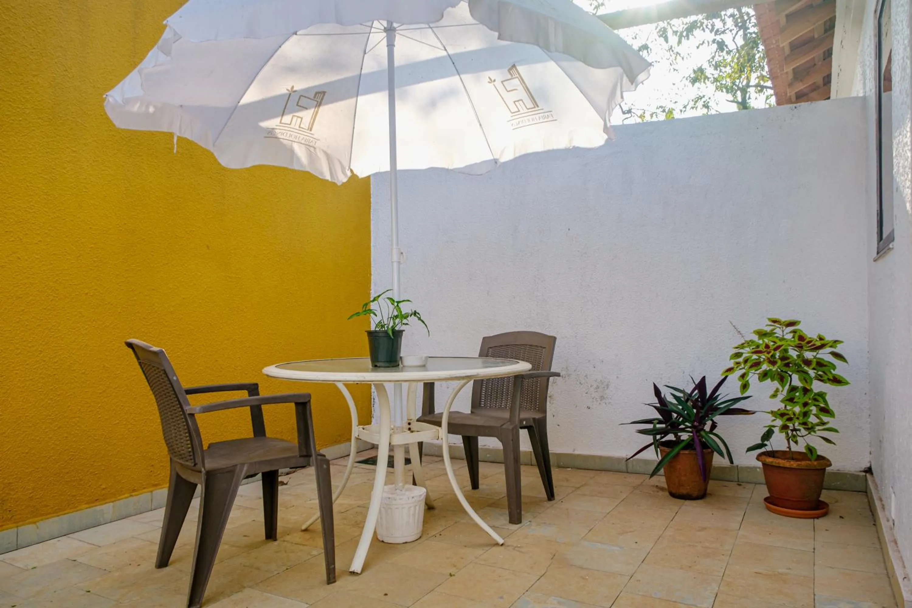 Patio in Granpa's Inn Hotel Bougainvillea