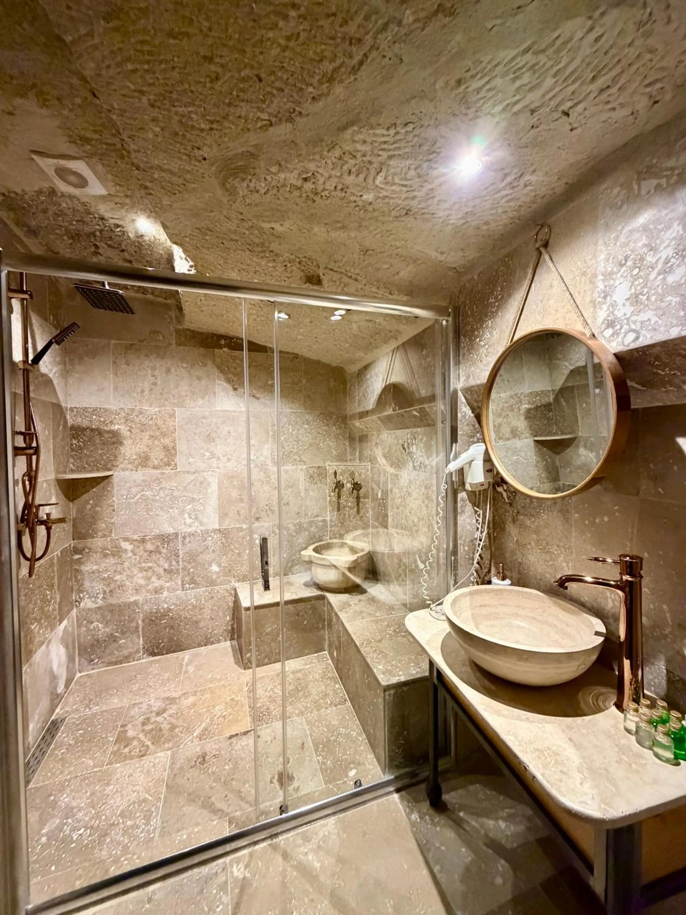 Shower in Century Cave Hotel