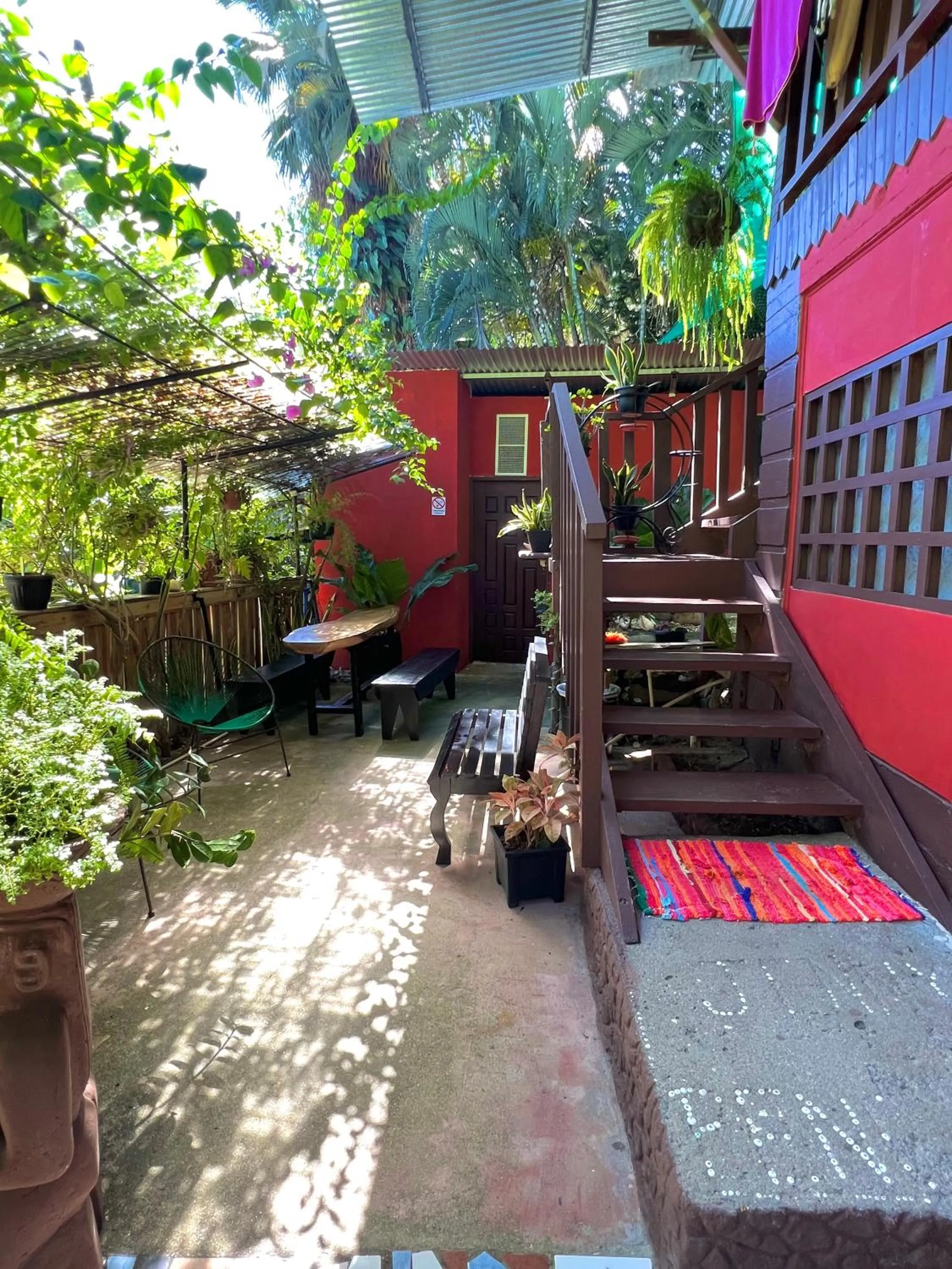 Patio in Pura Vida Hostel