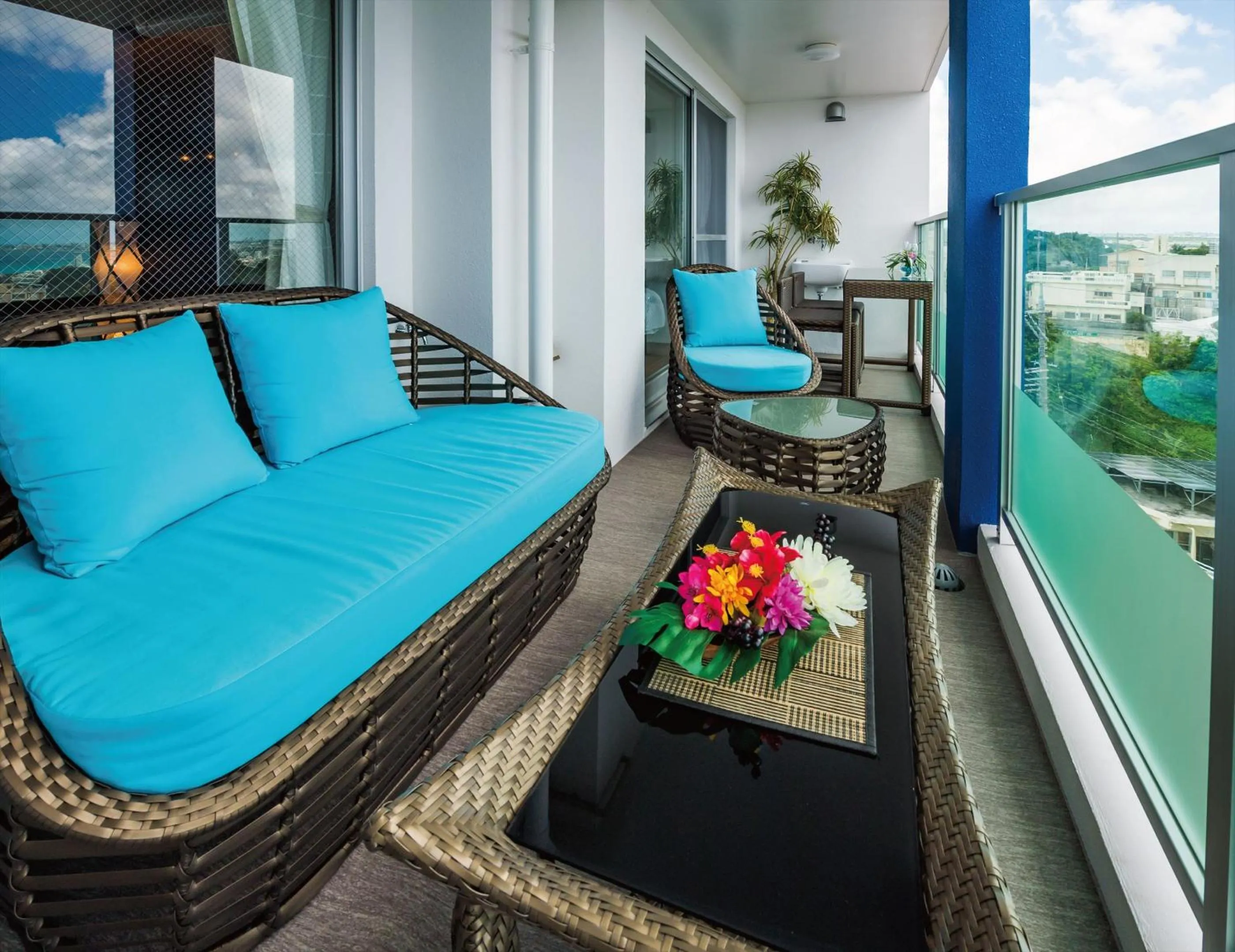 Balcony/Terrace in Zoe Resort The Sunset Village Okinawa Chatan