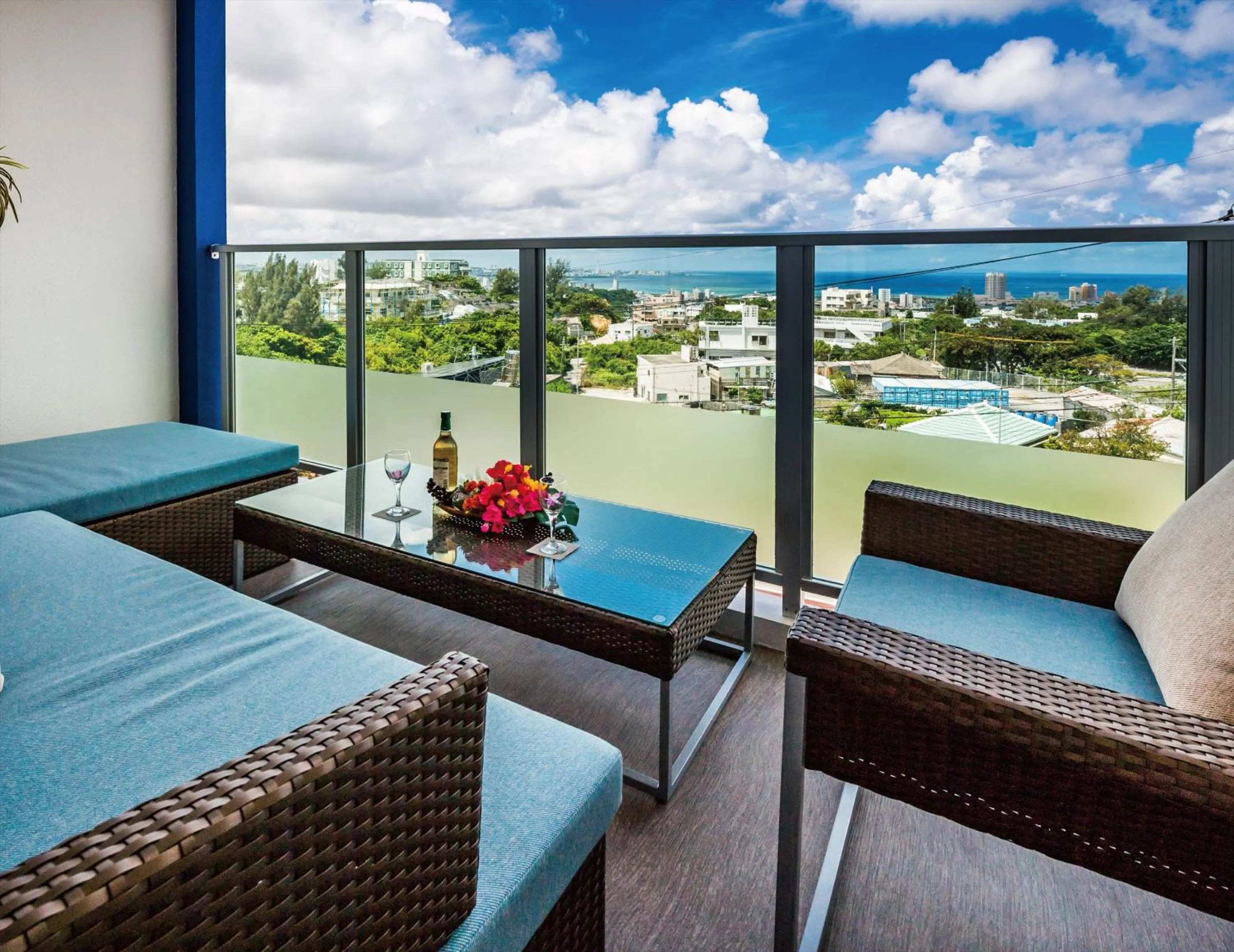 Balcony/Terrace in Zoe Resort The Sunset Village Okinawa Chatan