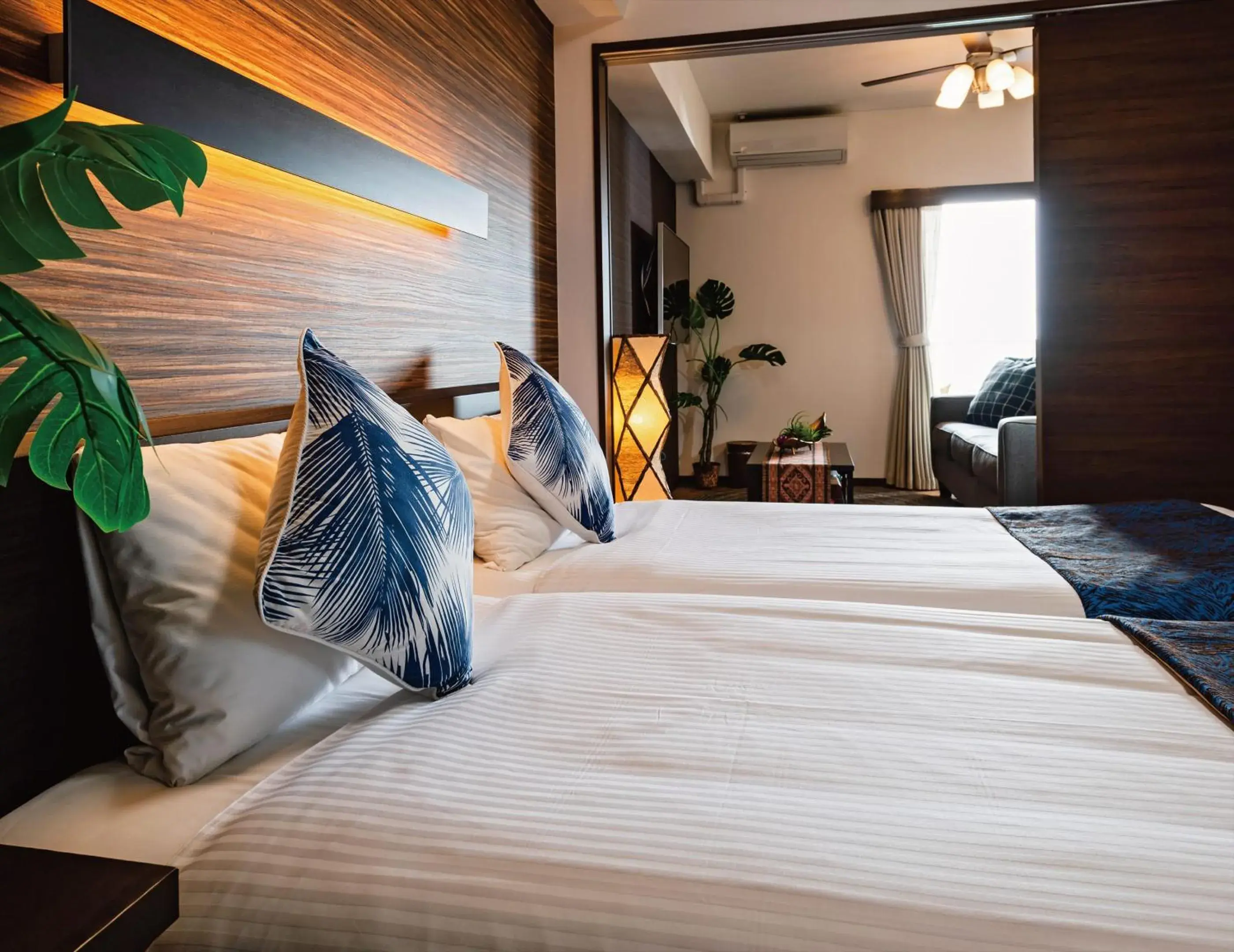 Wing Double Twin (2nd Floor, 55.1sqm, 2LDK) - single occupancy in Zoe Resort The Sunset Village Okinawa Chatan Wing Double Twin (2nd Floor, 55.1sqm, 2LDK) - single occupancy in Zoe Resort The Sunset Village Okinawa Chatan