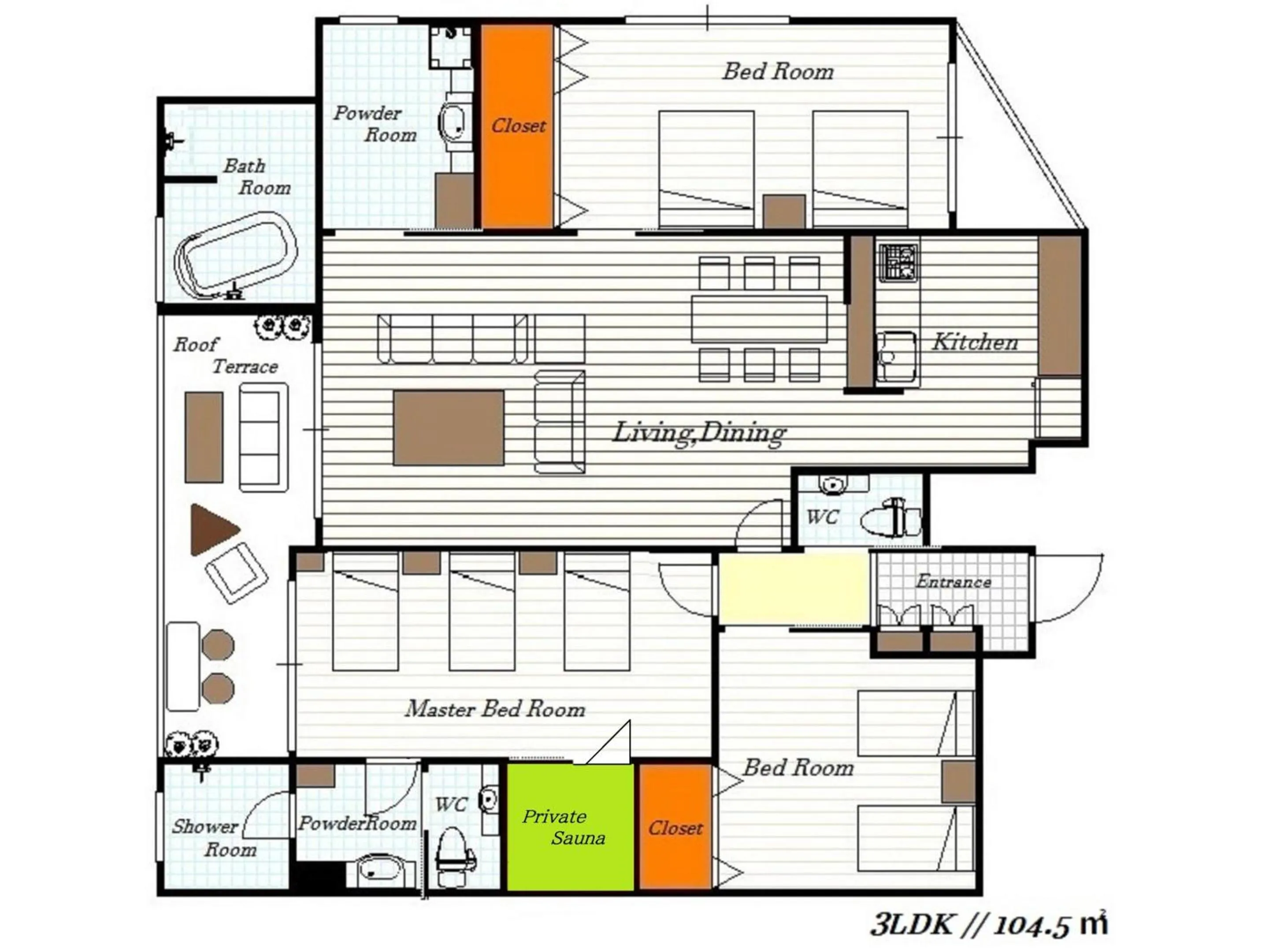 Photo of the whole room in Zoe Resort The Sunset Village Okinawa Chatan