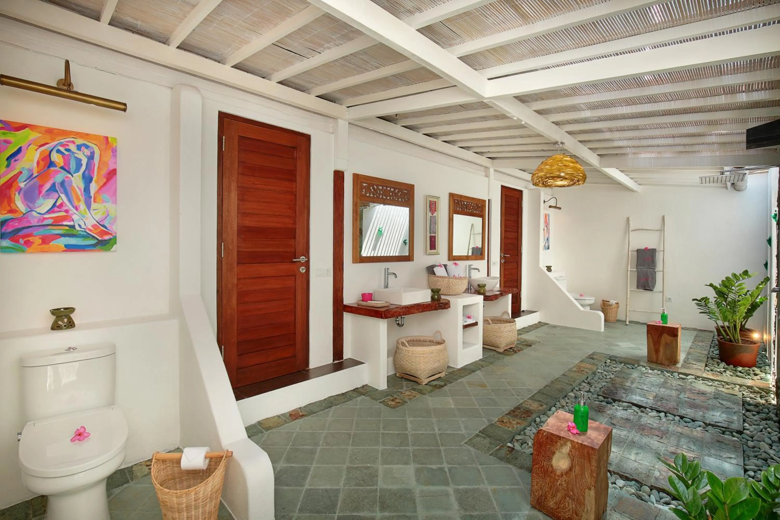 Bathroom in PinkCoco Gili Air - Constant Surprises & for Cool Adults Only