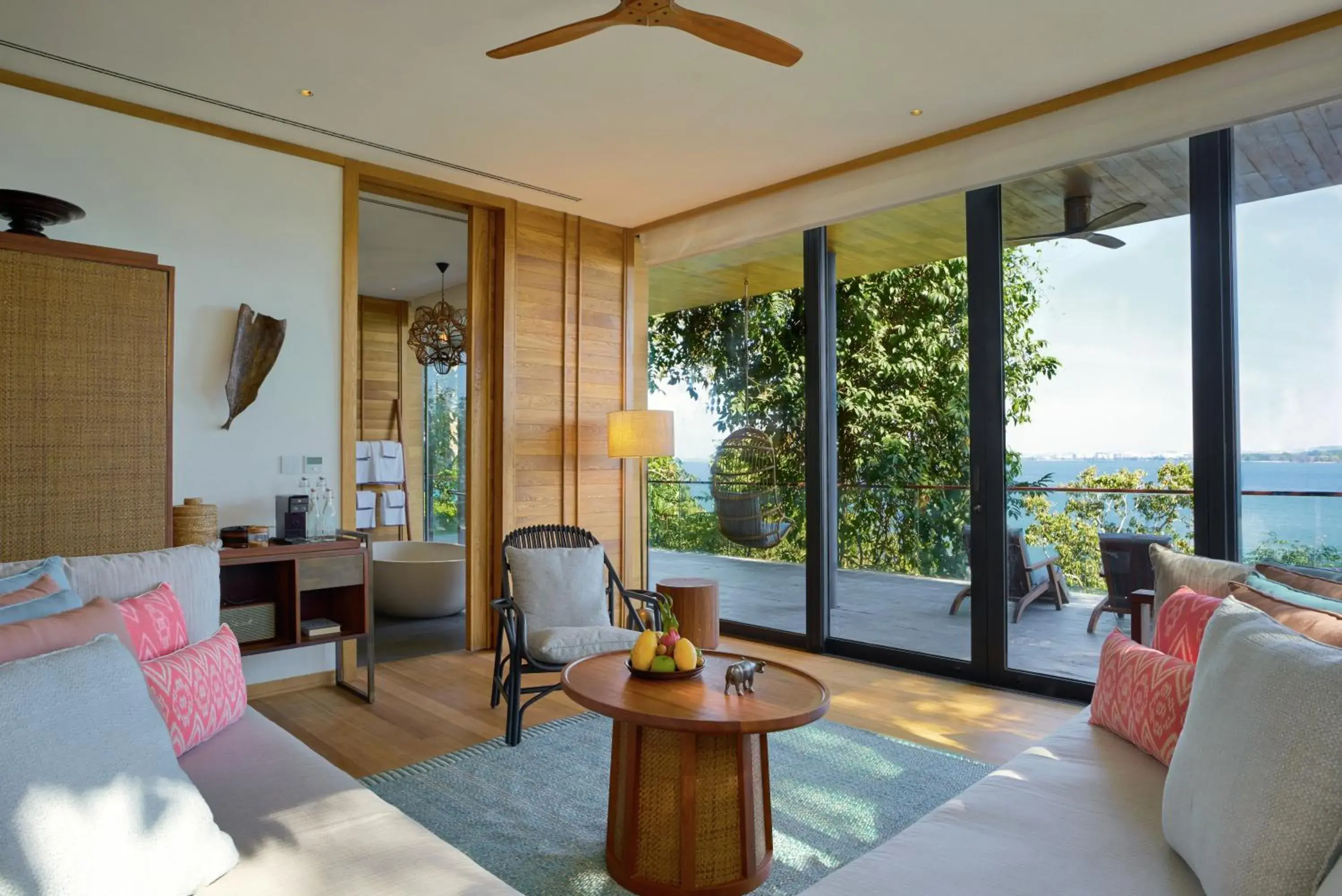 Living room in Six Senses Krabey Island Living room in Six Senses Krabey Island