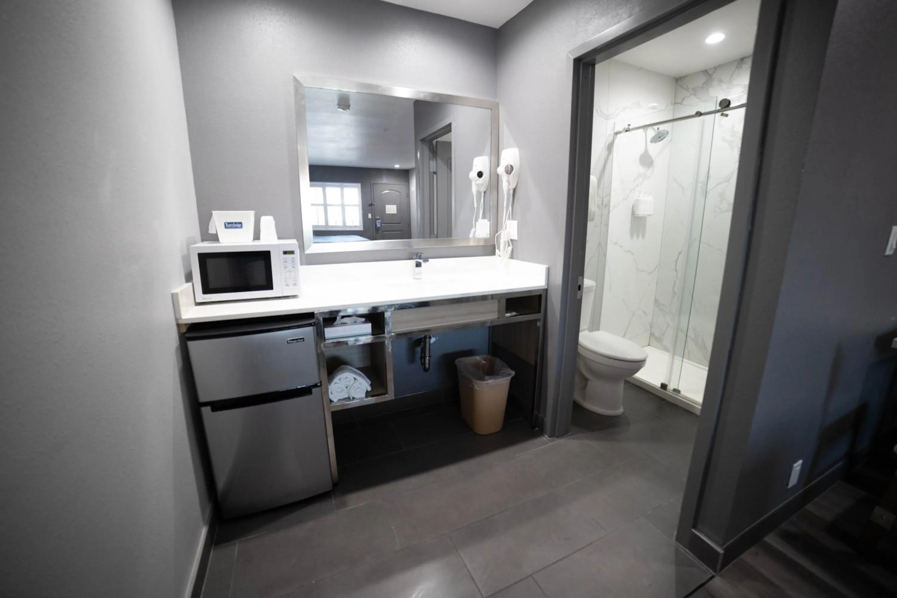 Bathroom in Travelodge by Wyndham Whittier