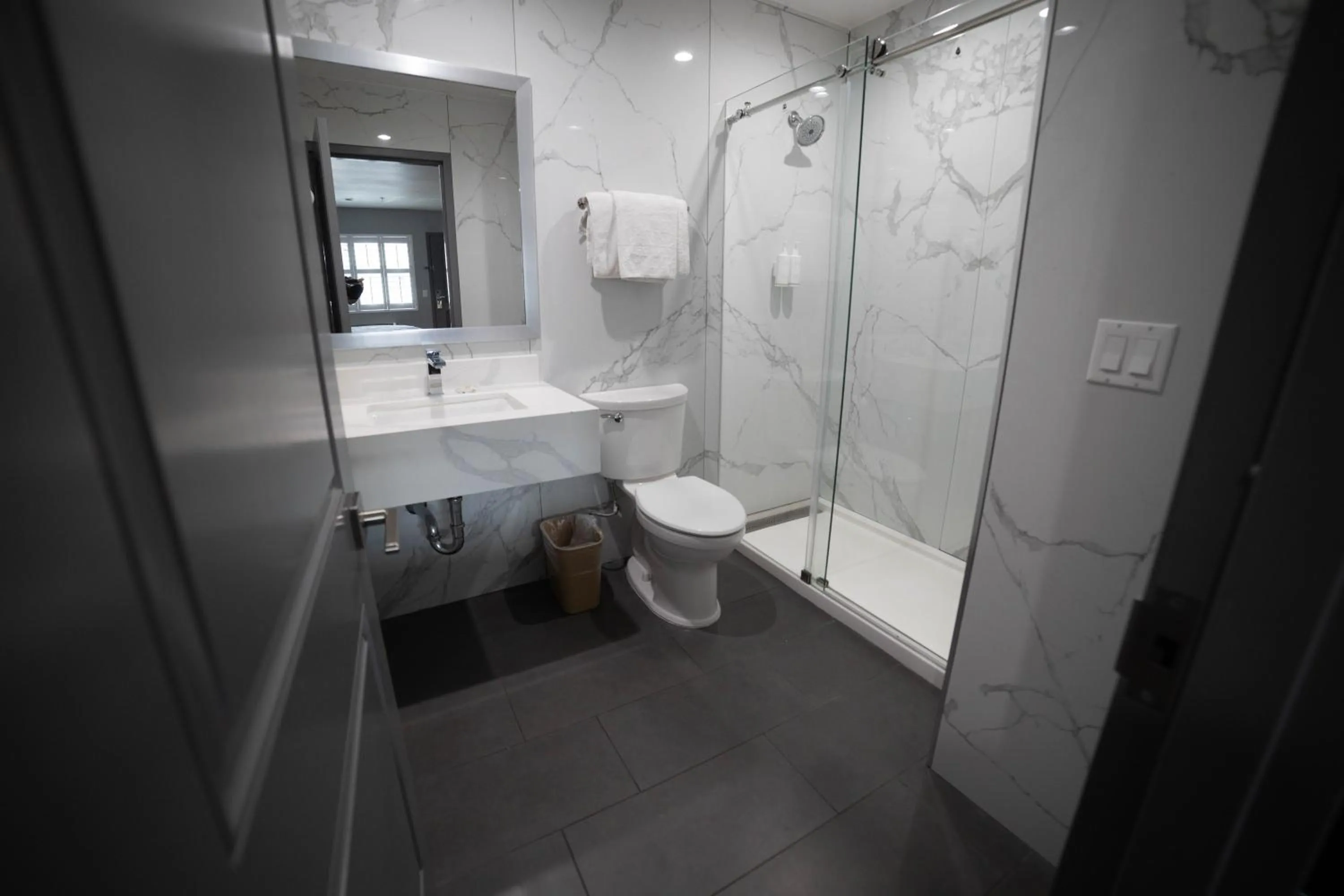 Bathroom in Travelodge by Wyndham Whittier