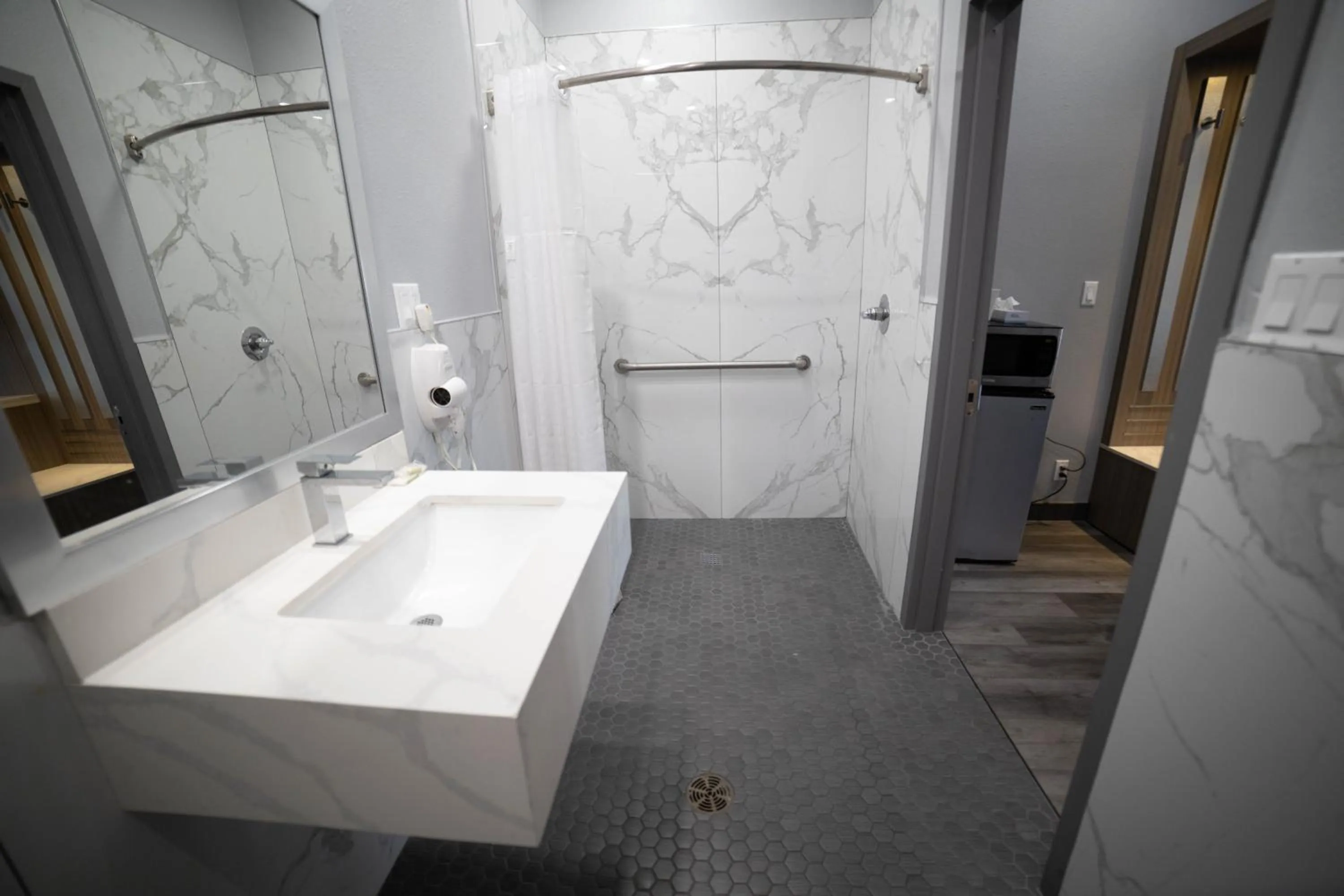 Bathroom in Travelodge by Wyndham Whittier