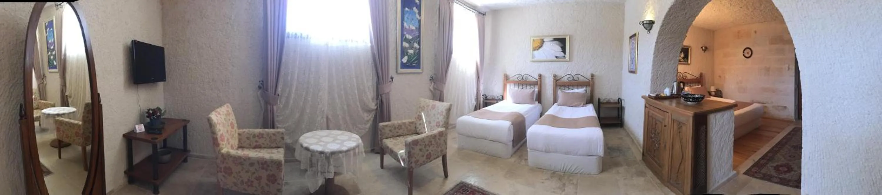 Seating area, Bed in Goreme Inn Hotel Only Adult